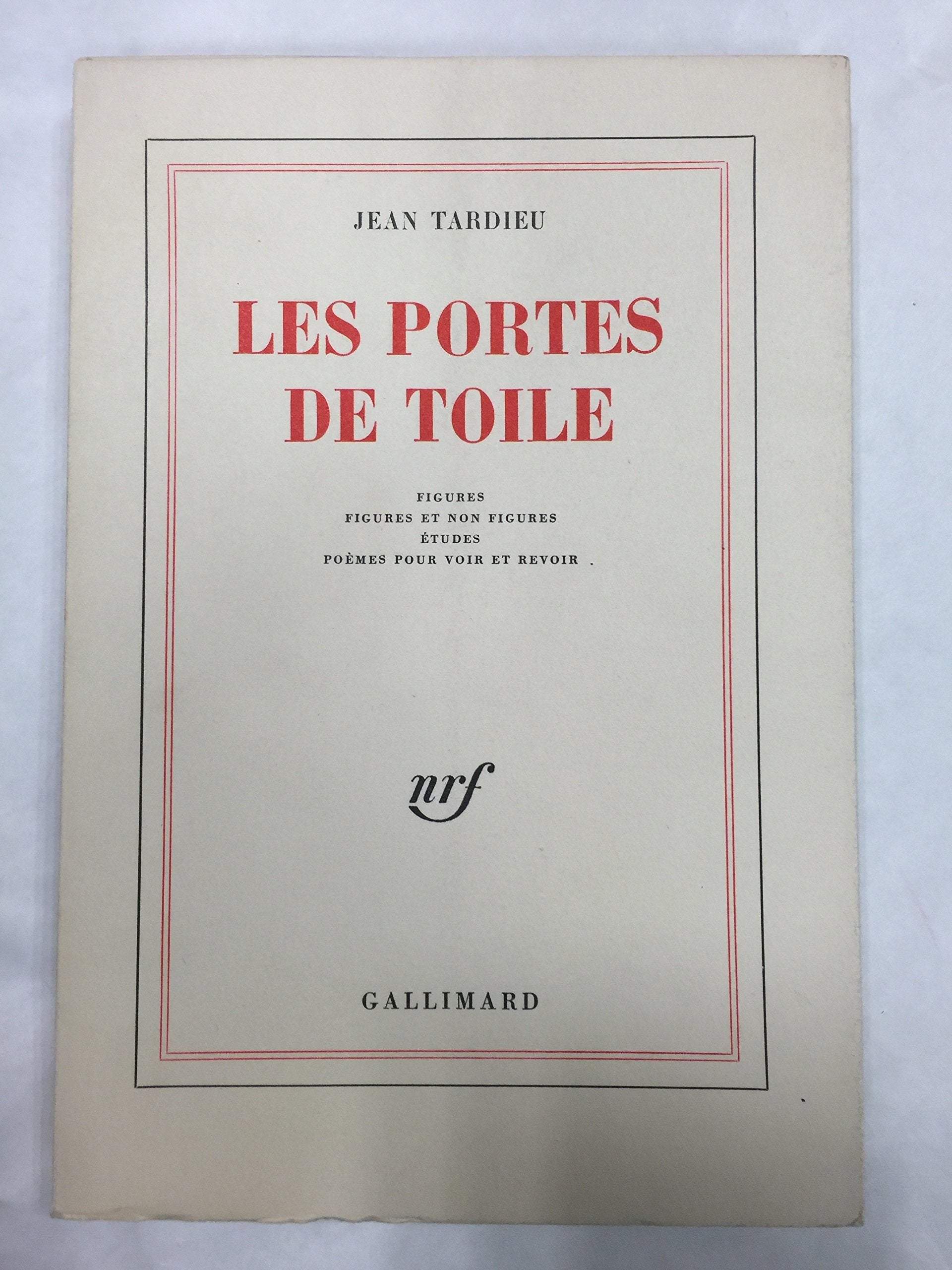 LES PORTES DE TOILE 9782070273935