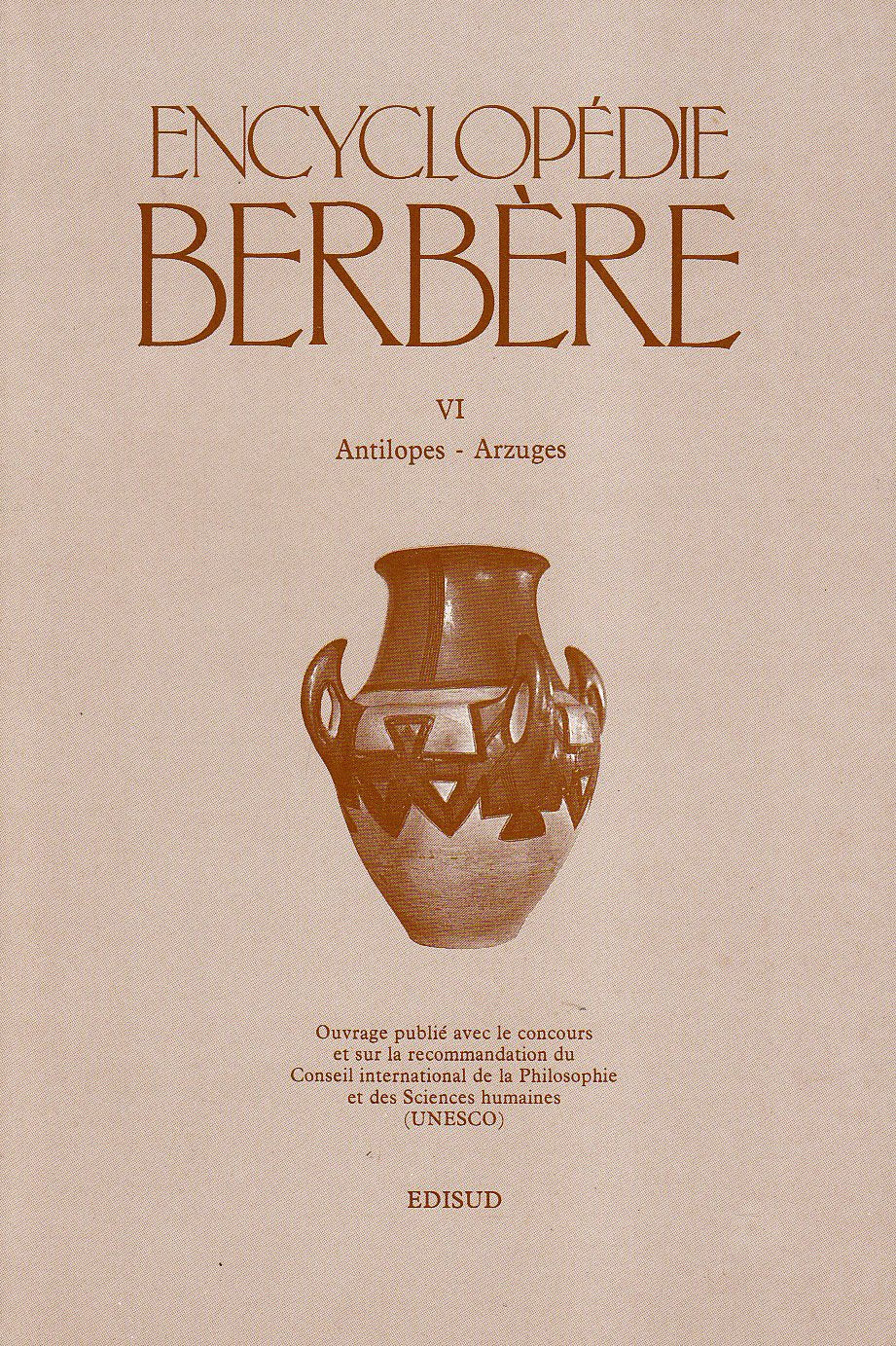 Encyclopédie berbère.: Tome 6 9782857443247