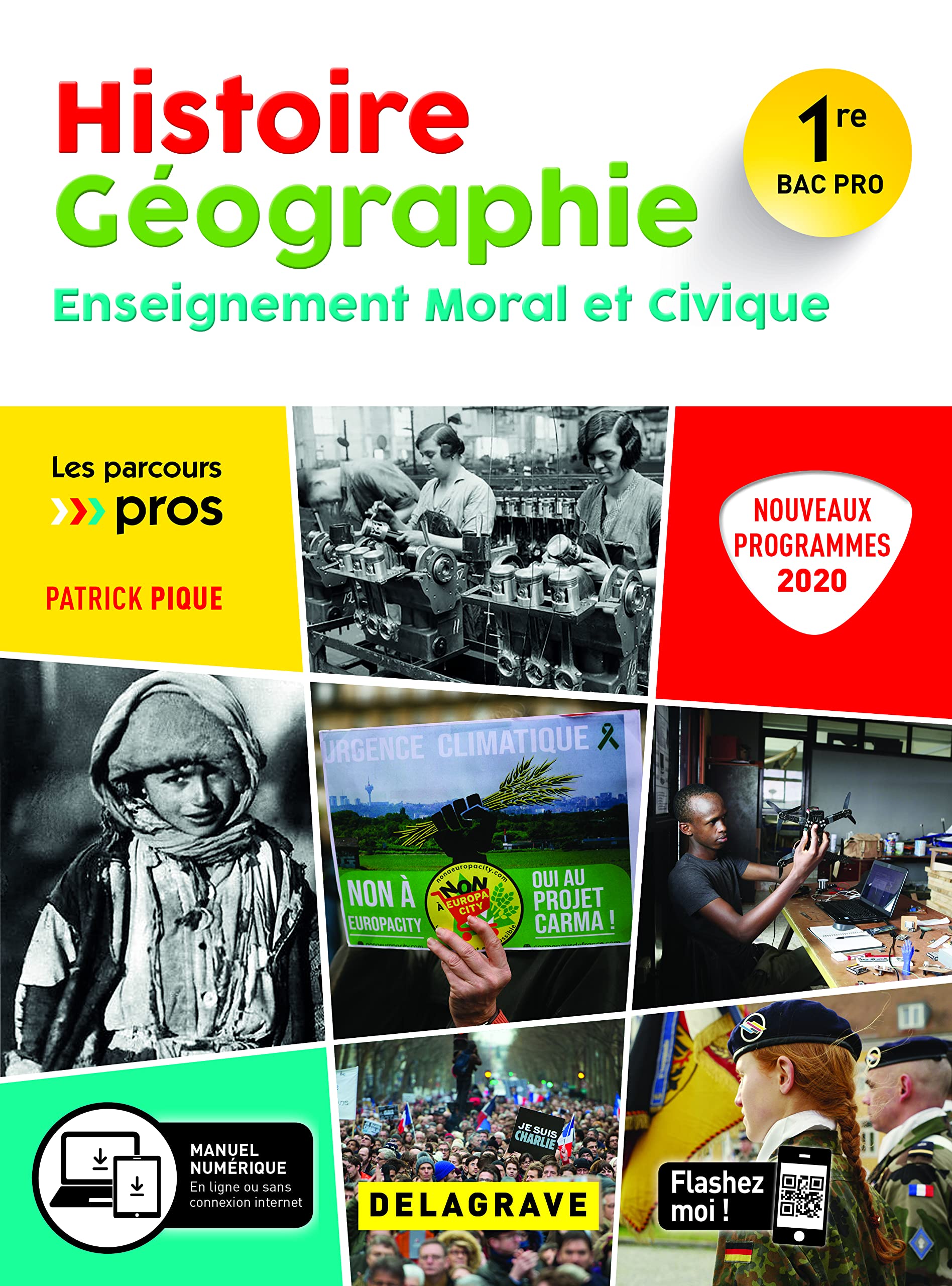 Histoire Géographie EMC 1re Bac Pro (2020) - Pochette élève 9782206402055