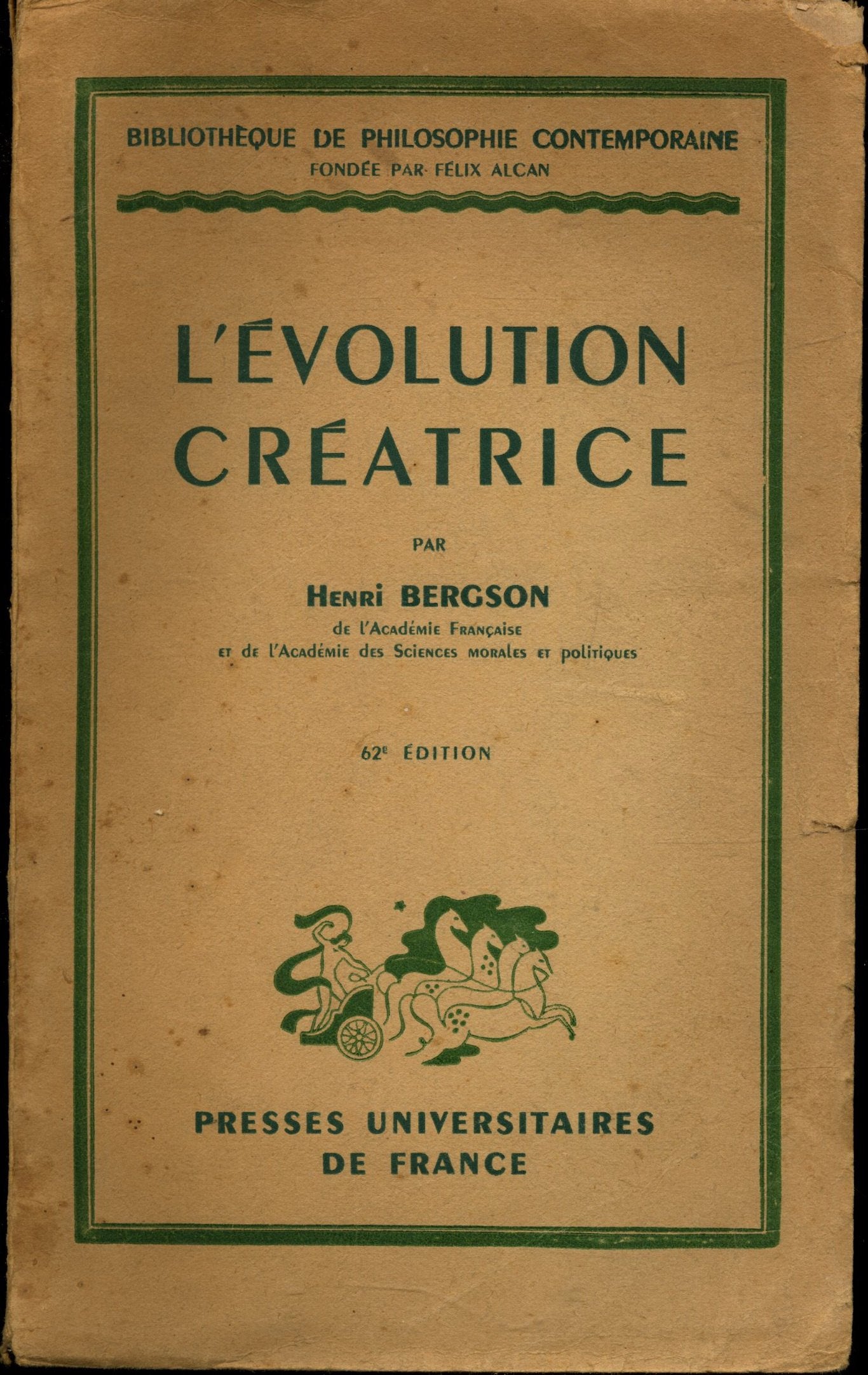 L'évolution créatrice 1946 / Bergson, Henri / Réf10336 