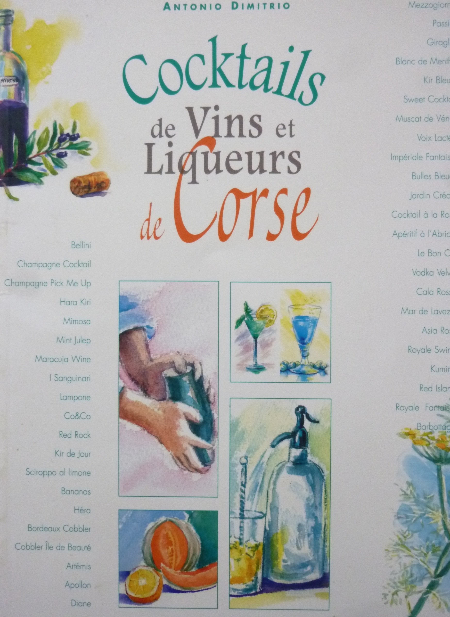 Cocktails de vins et liqueurs corses 9782846980111