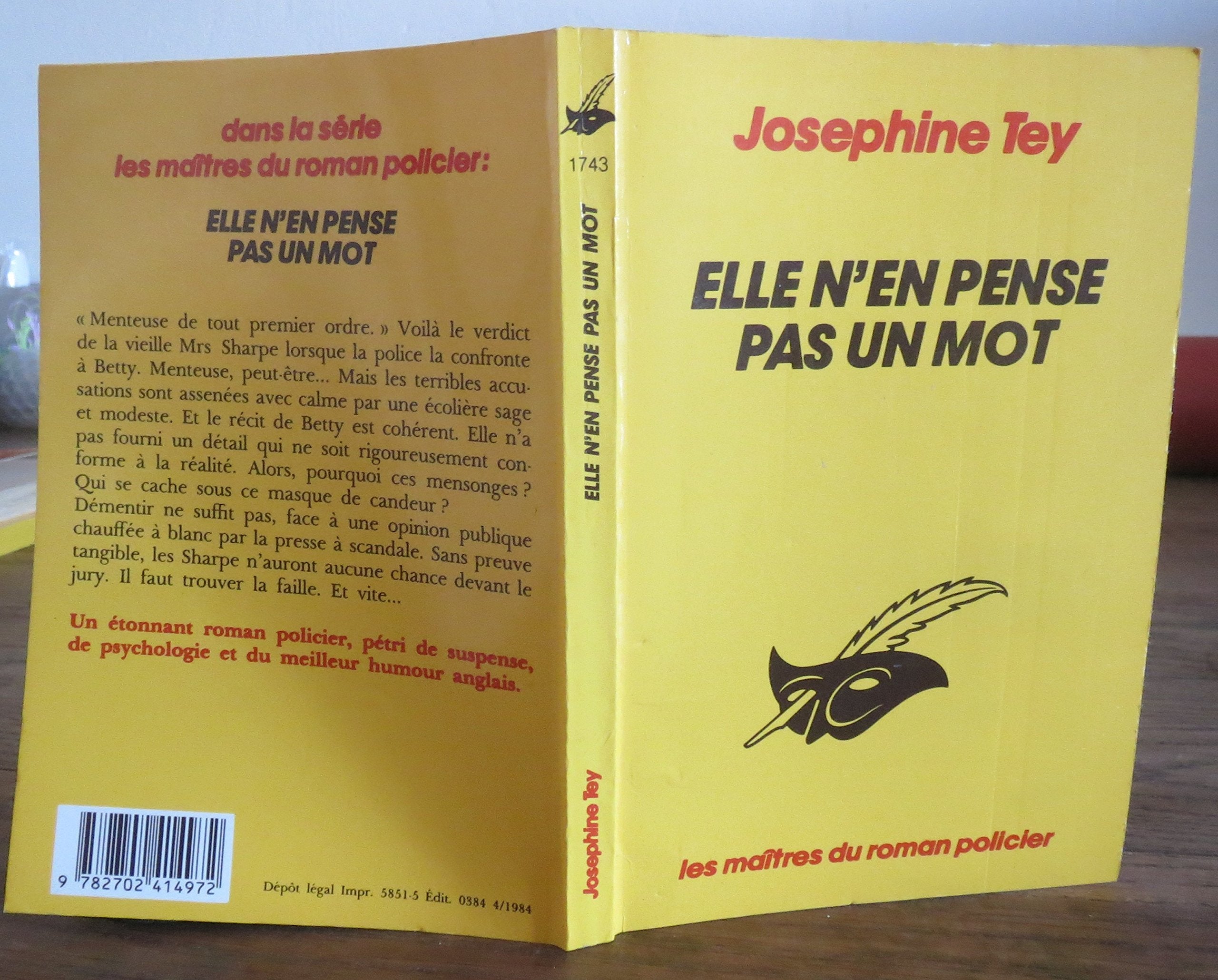 ELLE N'EN PENSE PAS UN MOT 9782702414972