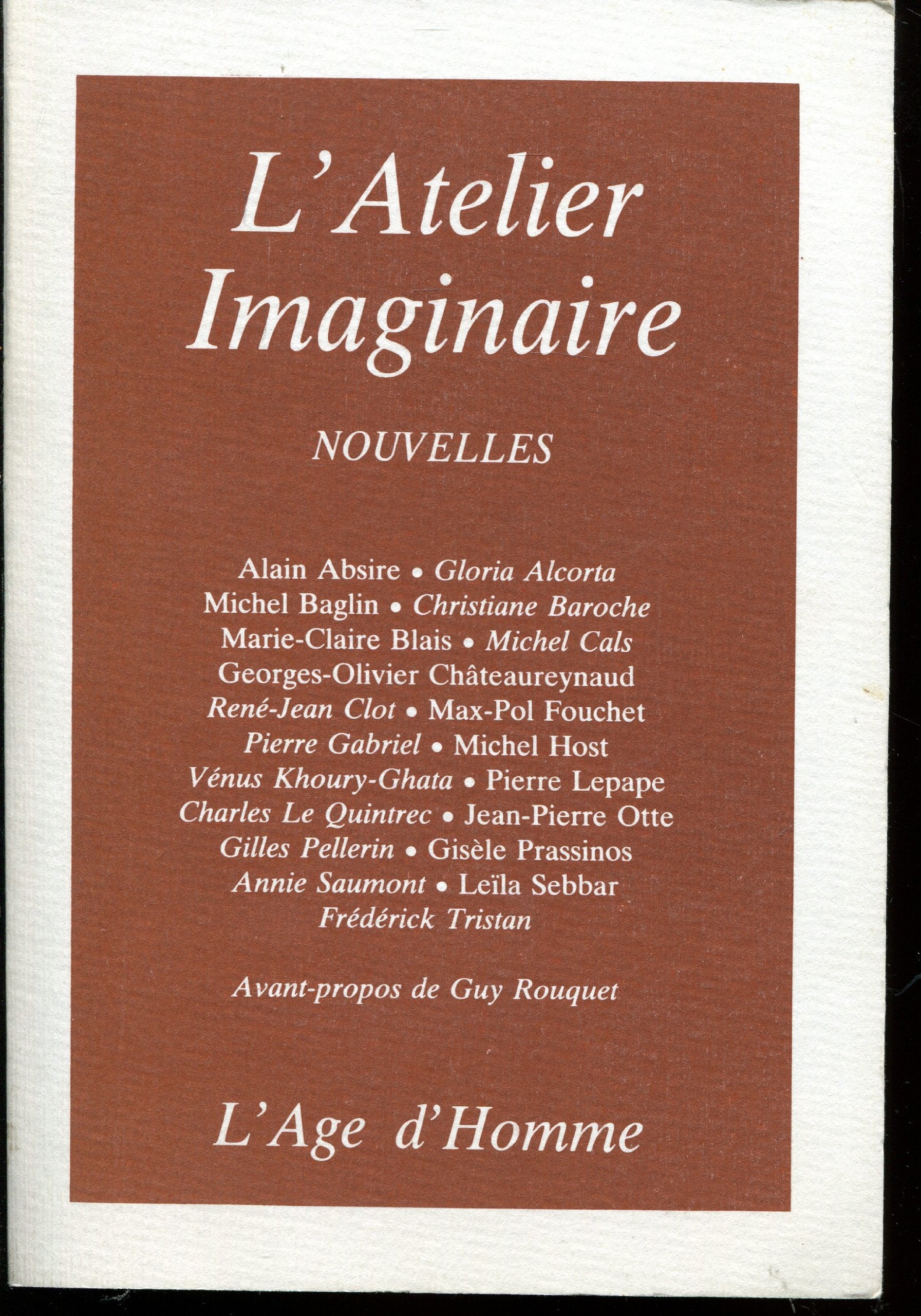 Atelier imaginaire, 1990 : Nouvelles 9782825100677