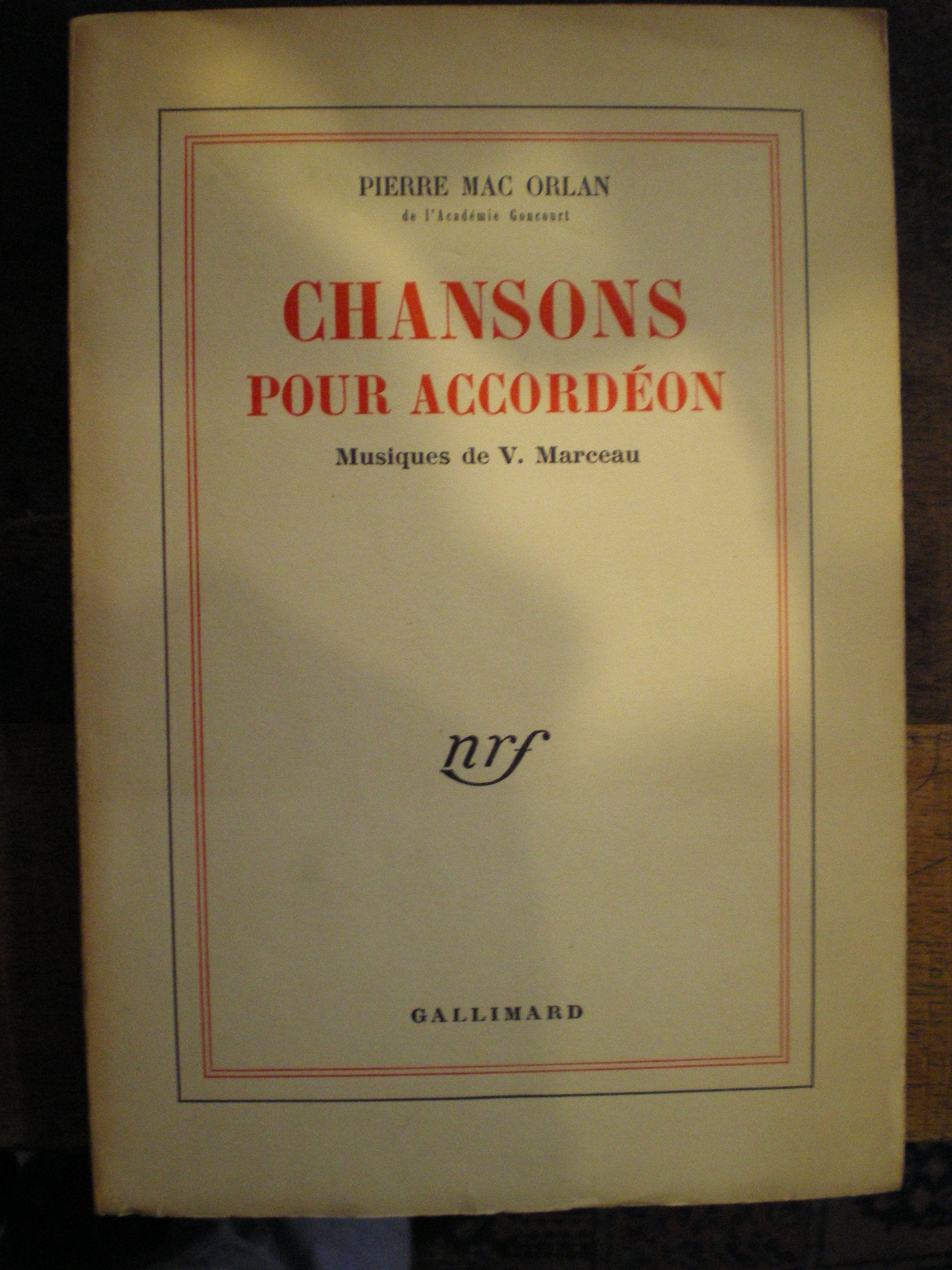 Chansons pour accordeon 9782070240746