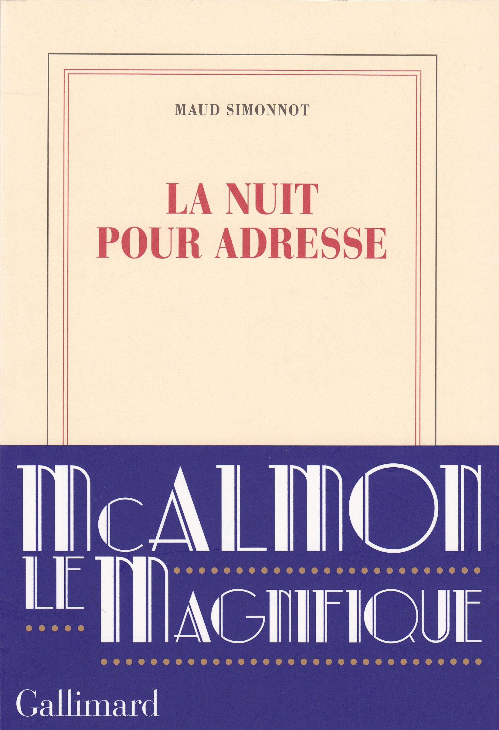 La nuit pour adresse 9782072706653