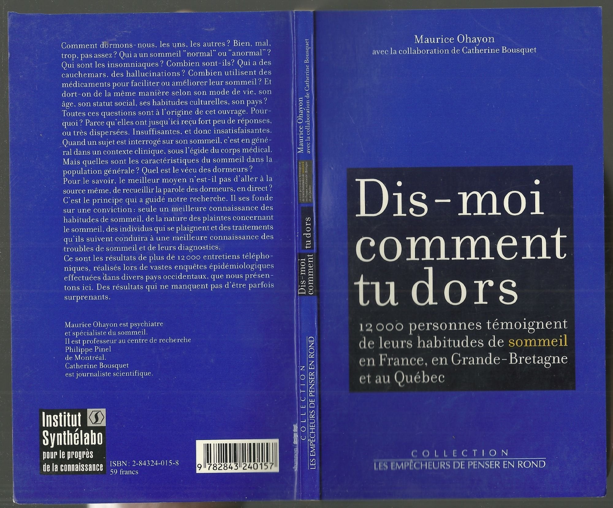 Dis-moi comment tu dors ? 9782843240157