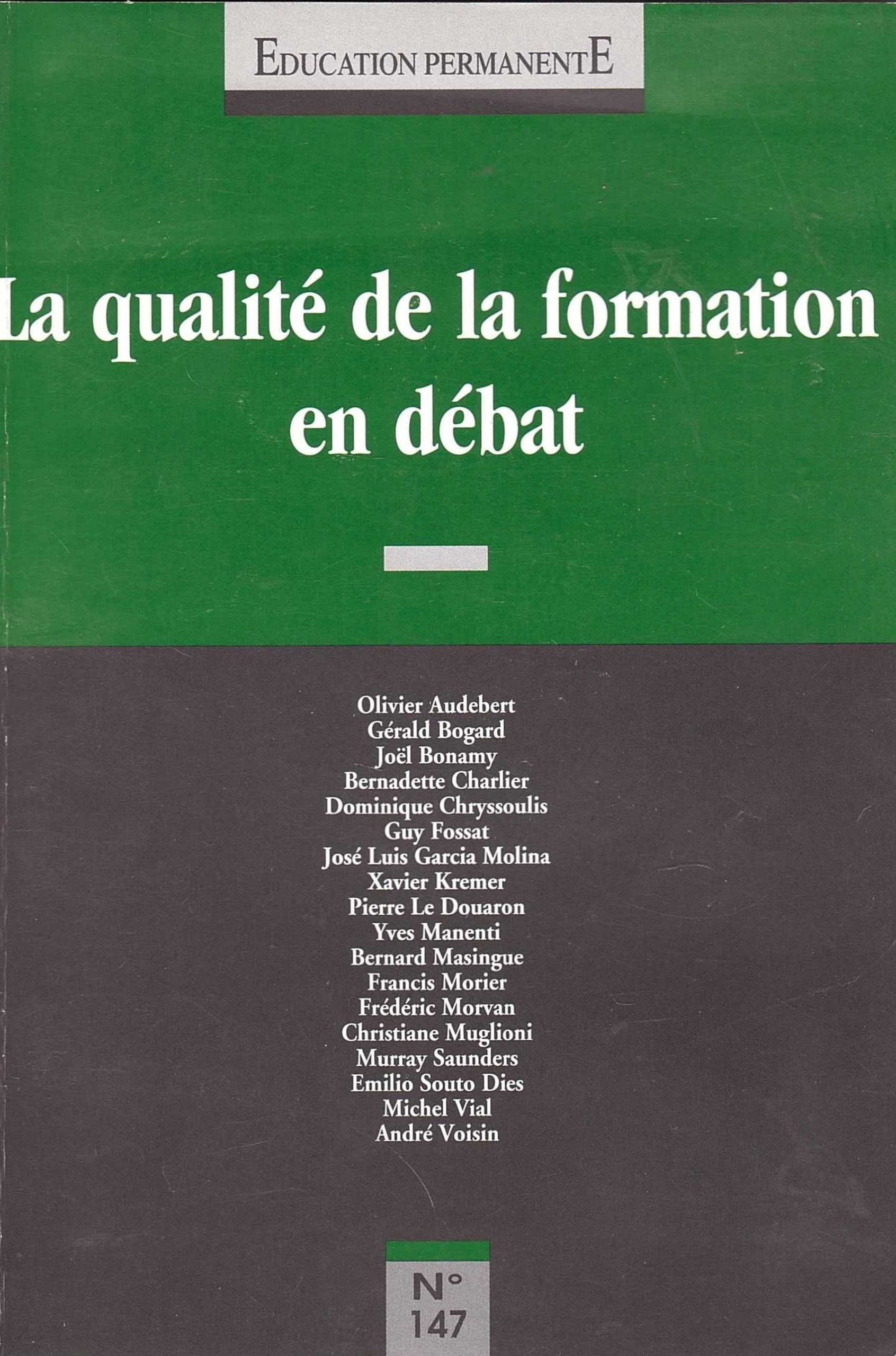 La qualite de la formation 9770339751300