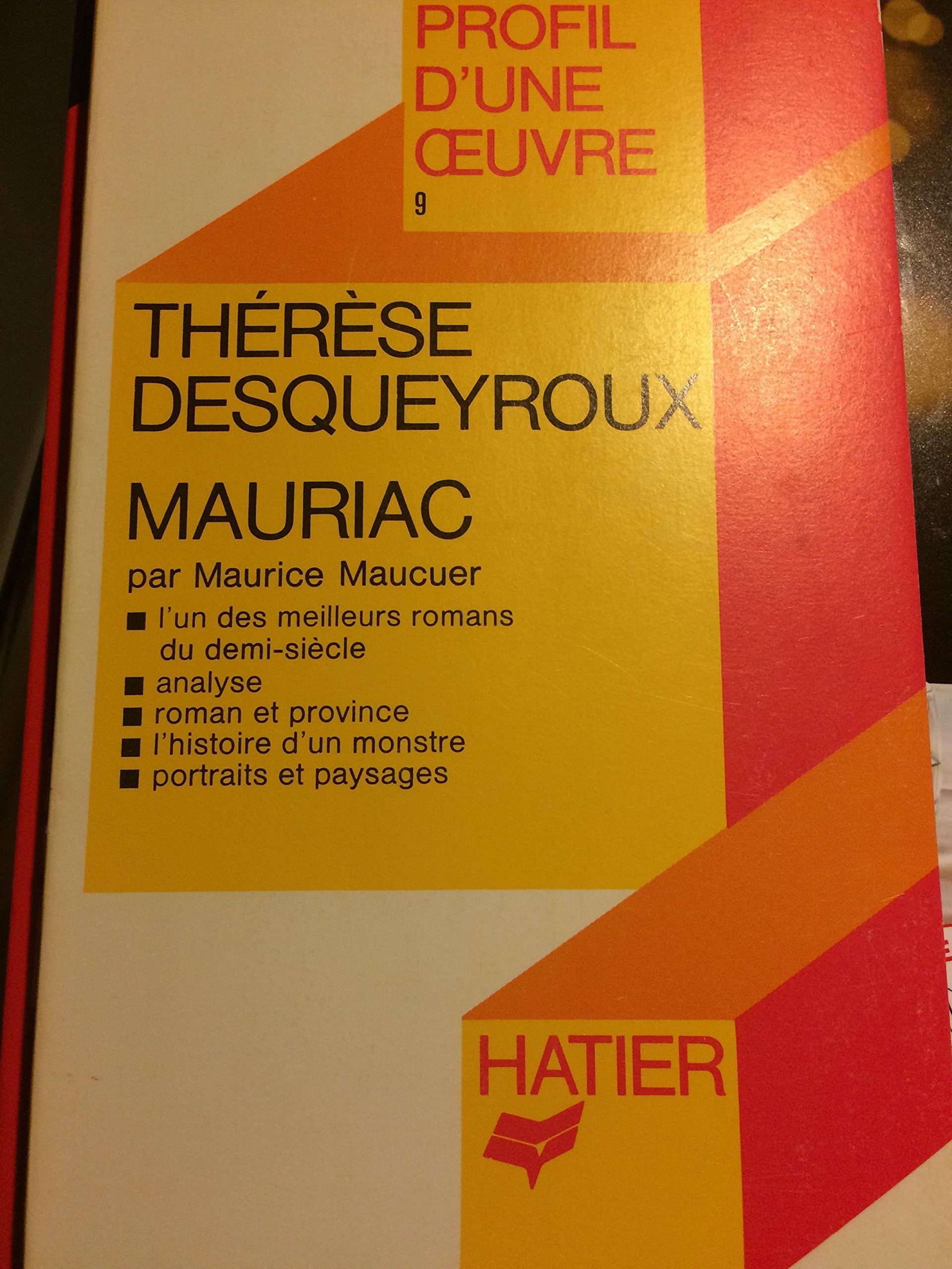 "Therese Desqueyroux " 9782218004483