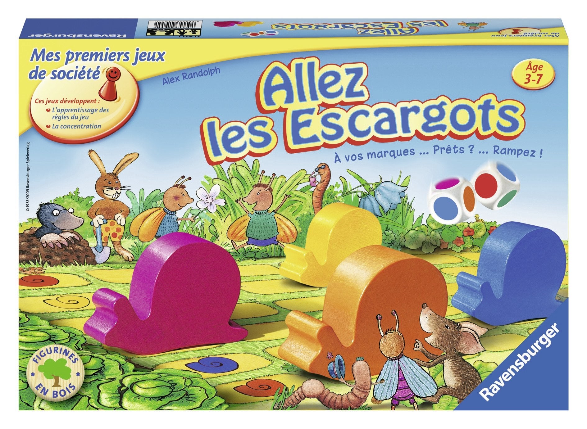 Ravensburger - 21955 - Allez Les escargots - Premier Jeu de société pour Enfants - Jeu en Bois - Dès 3 Ans 4005556219551