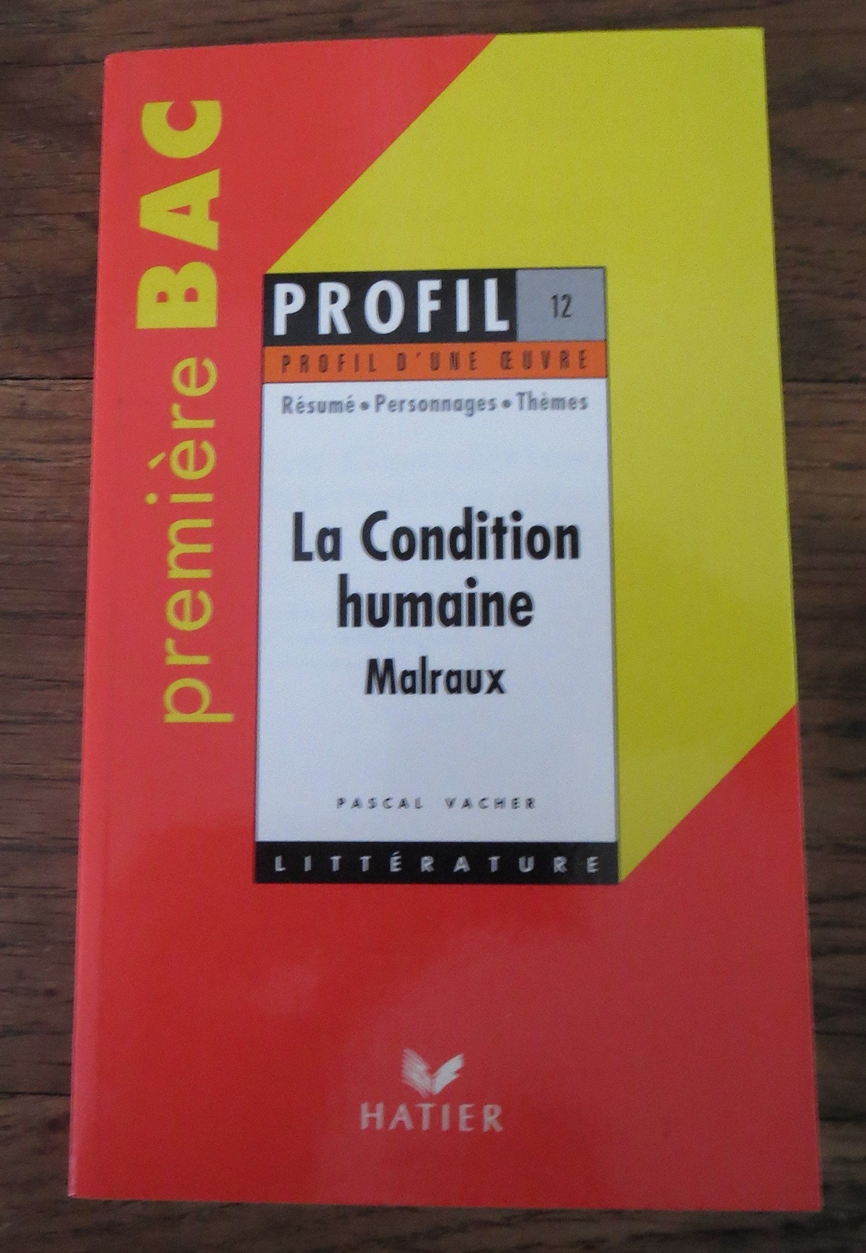 "La condition humaine" (1933) André Malraux : résumé, personnages, thèmes. 9782218715914