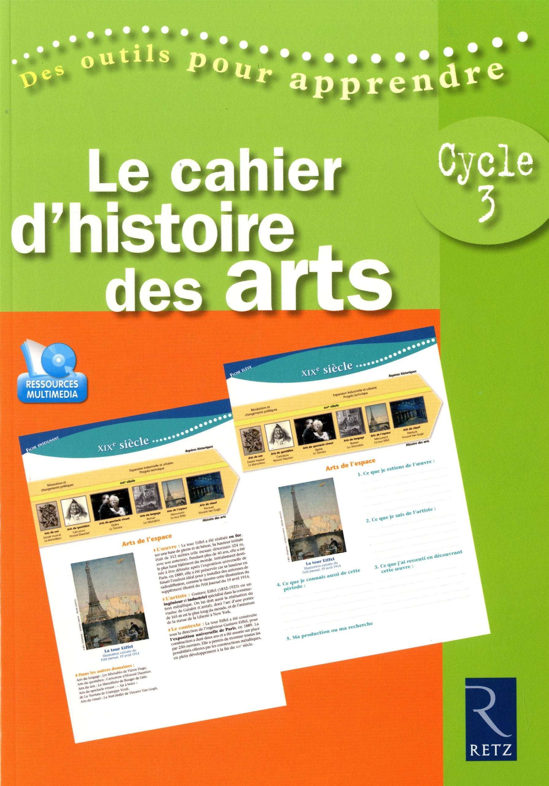 Le cahier d'histoire des arts Cycle 3 9782725632216