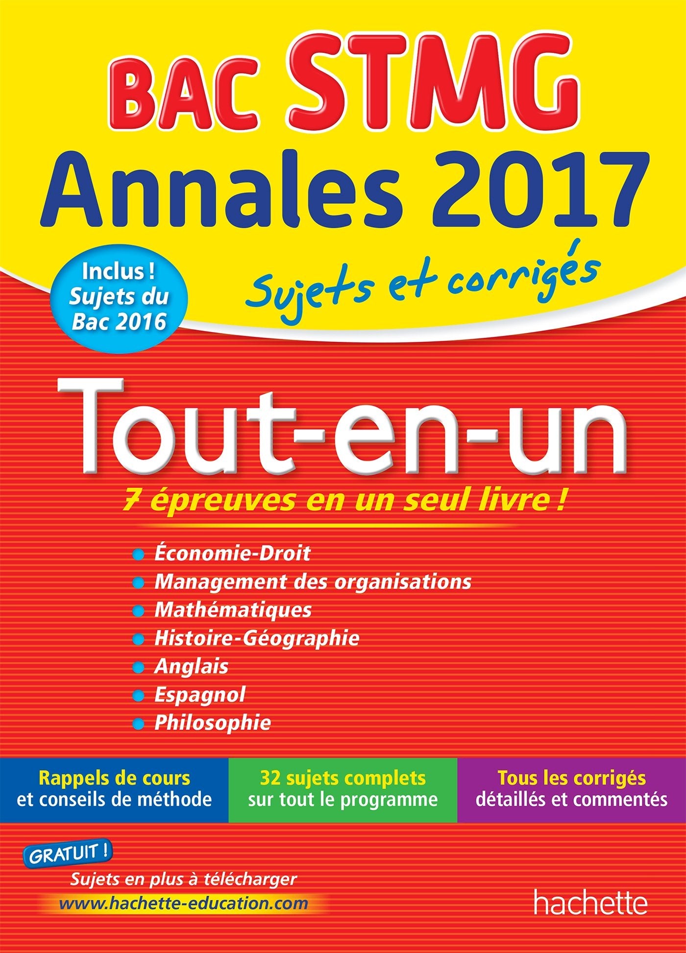 Tout-en-un Bac STMG: Sujets et corrigés 9782012903586