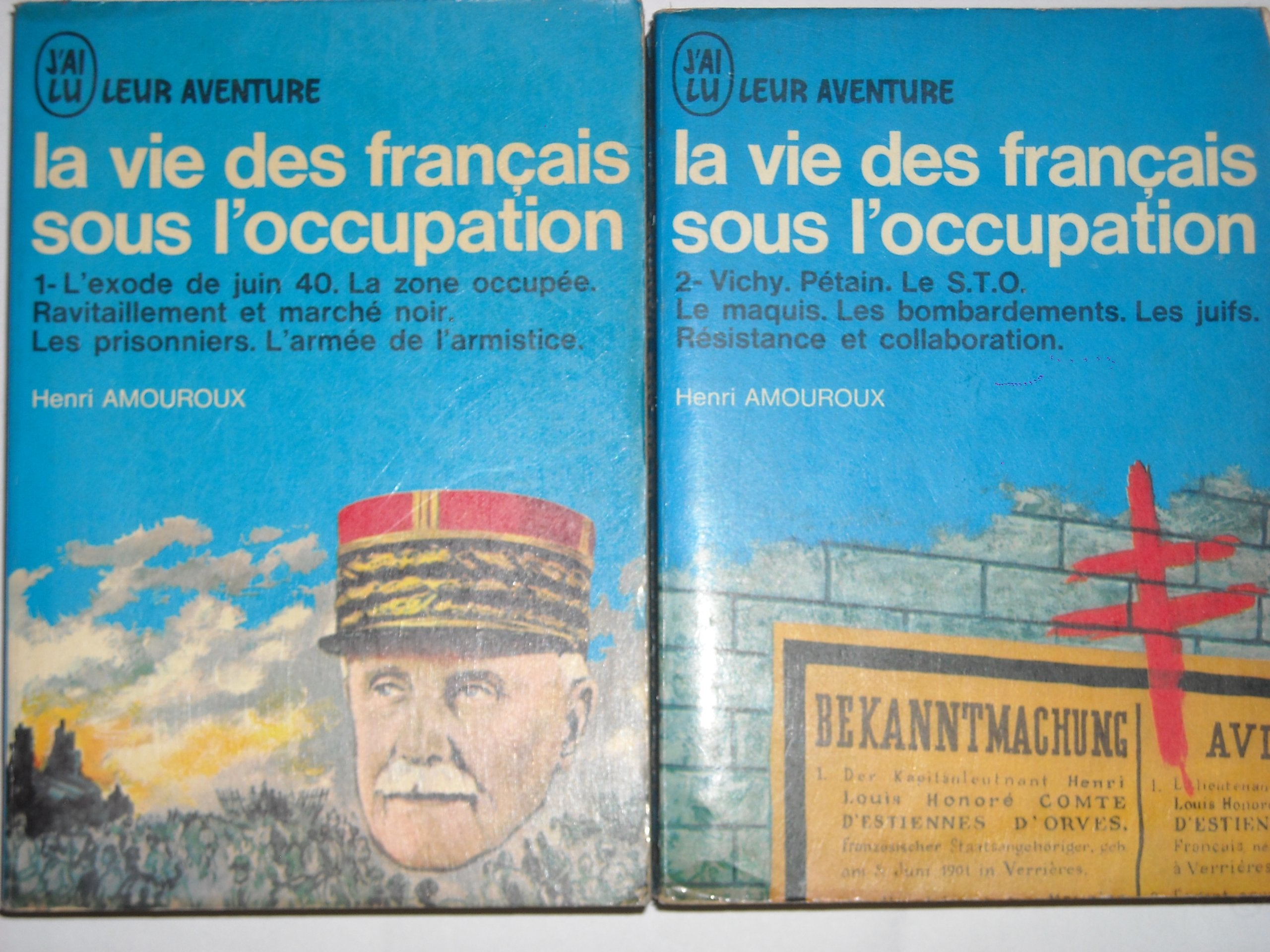 La vie des français sous l'occupation en 2 tomes 