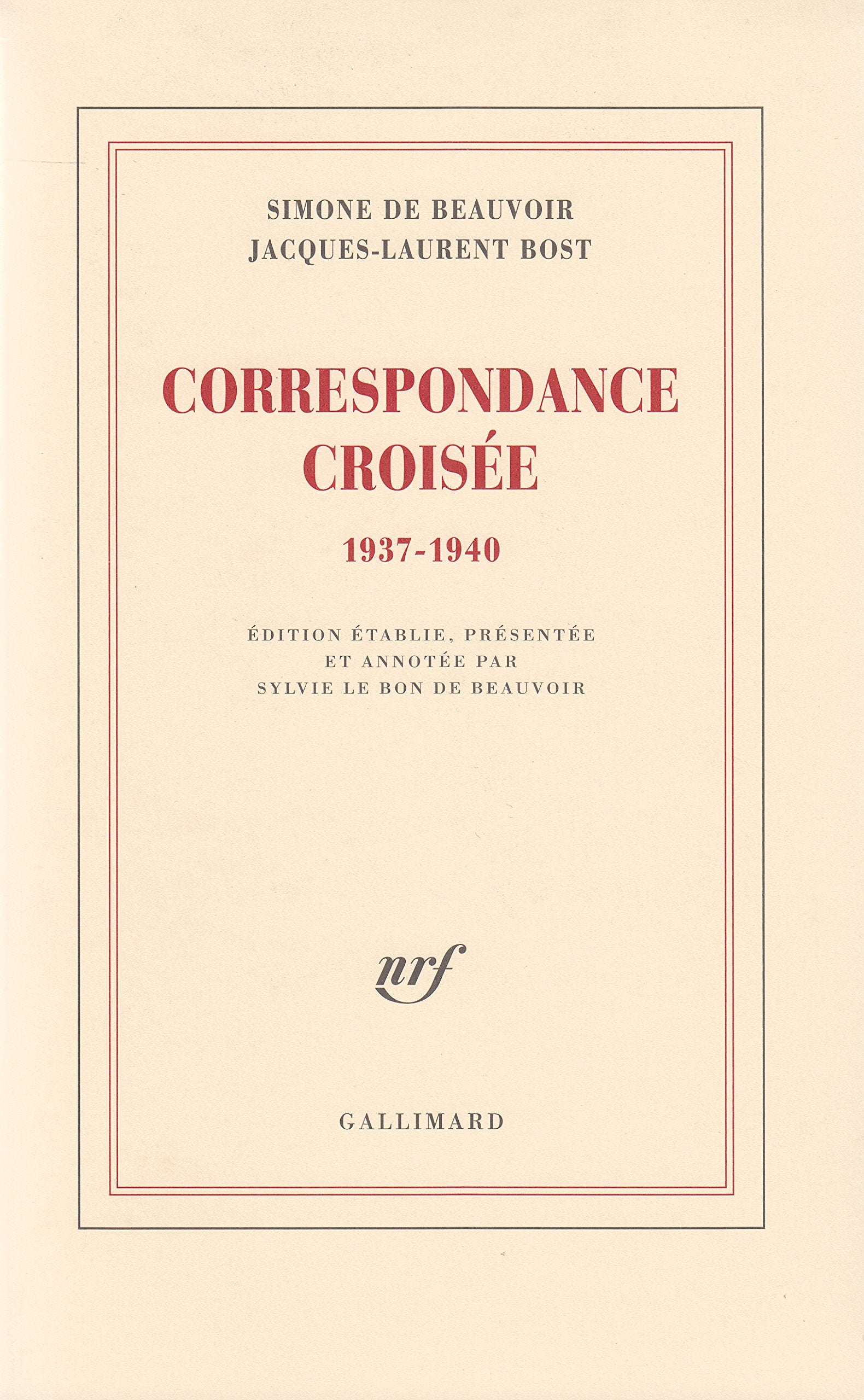 Correspondance croisée (1937-1940) 9782070738014