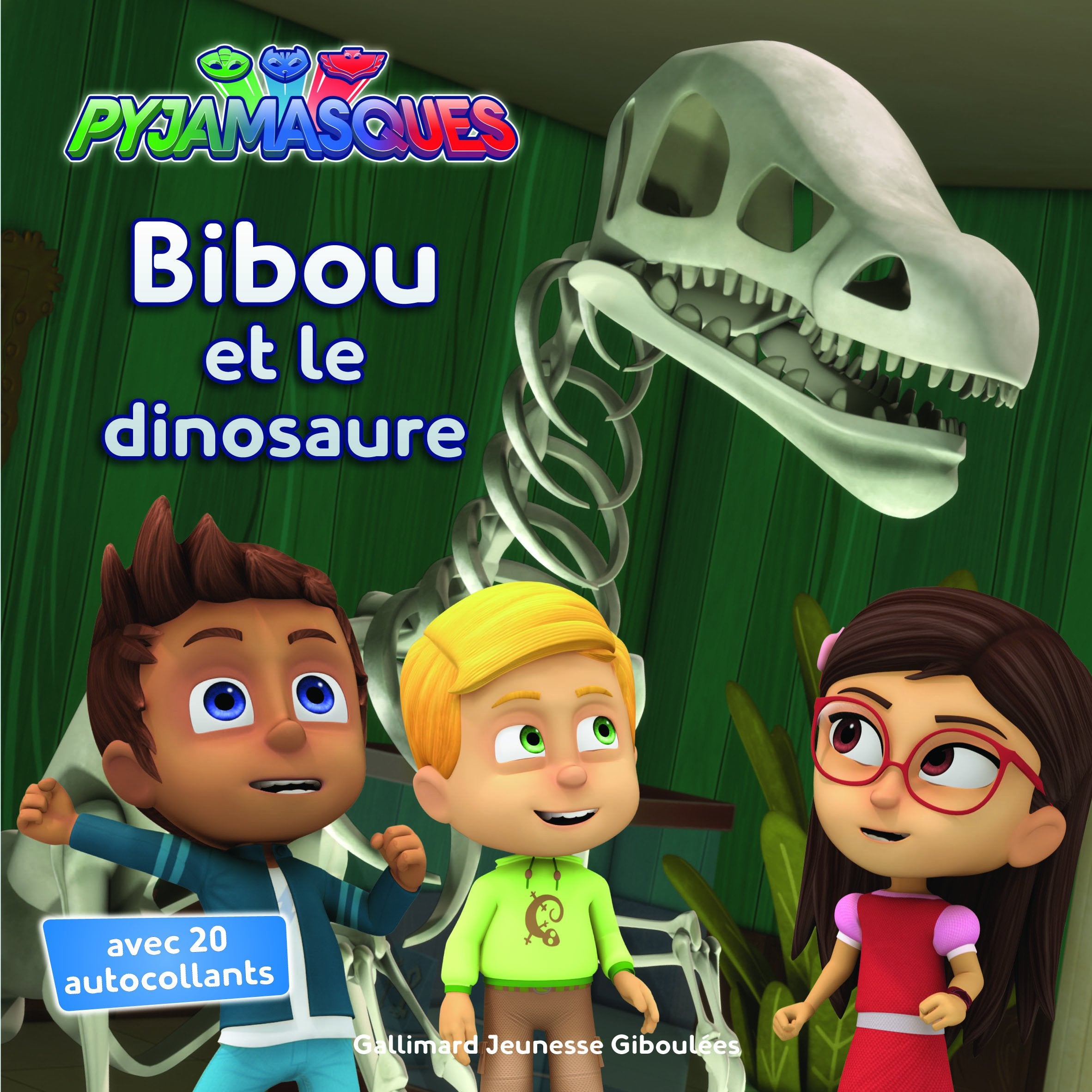 PYJAMASQUES - BIBOU ET LE DINOSAURE (AVEC AUTOCOLLANTS) 9782075085717