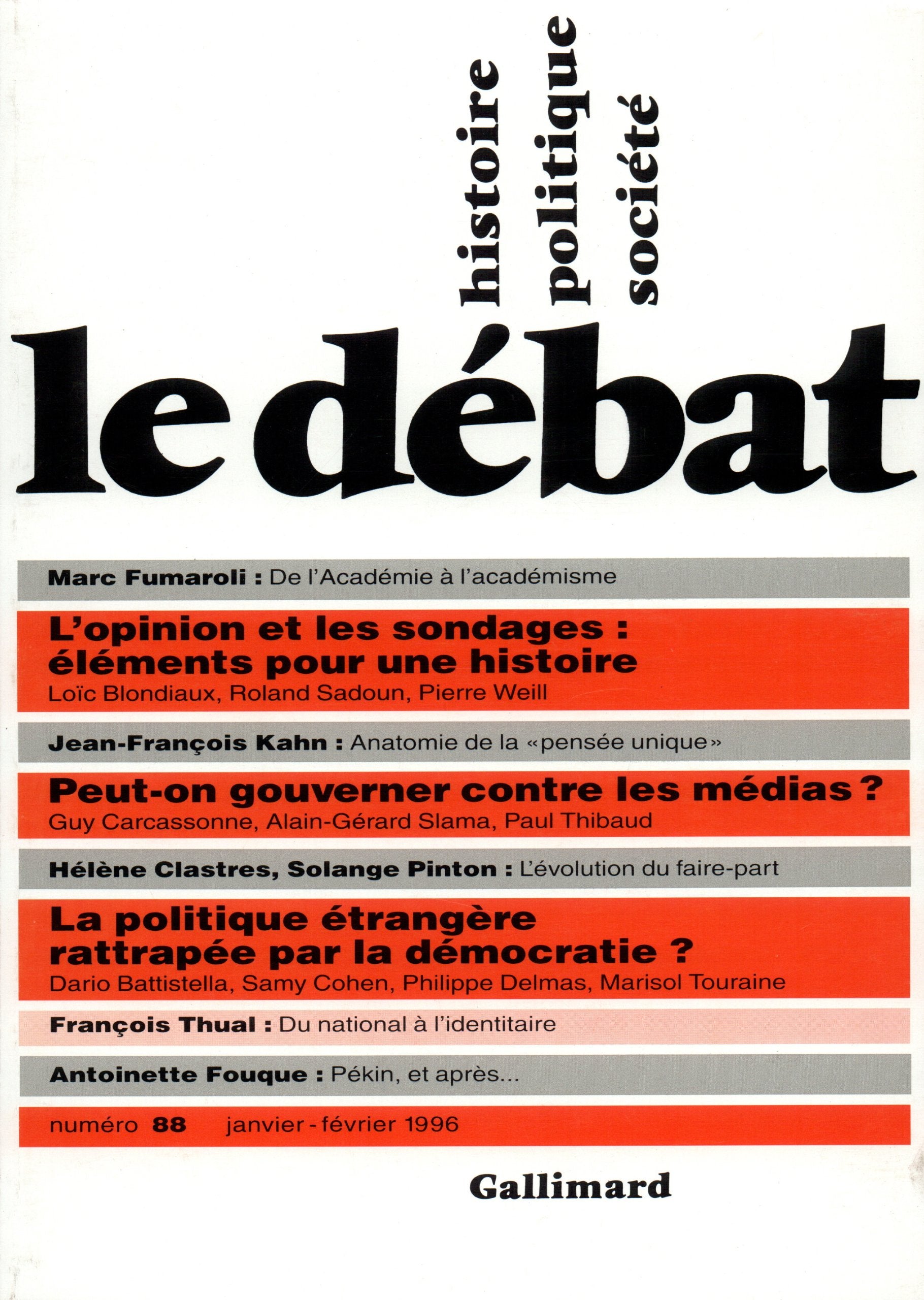 Le Débat 9782070744312