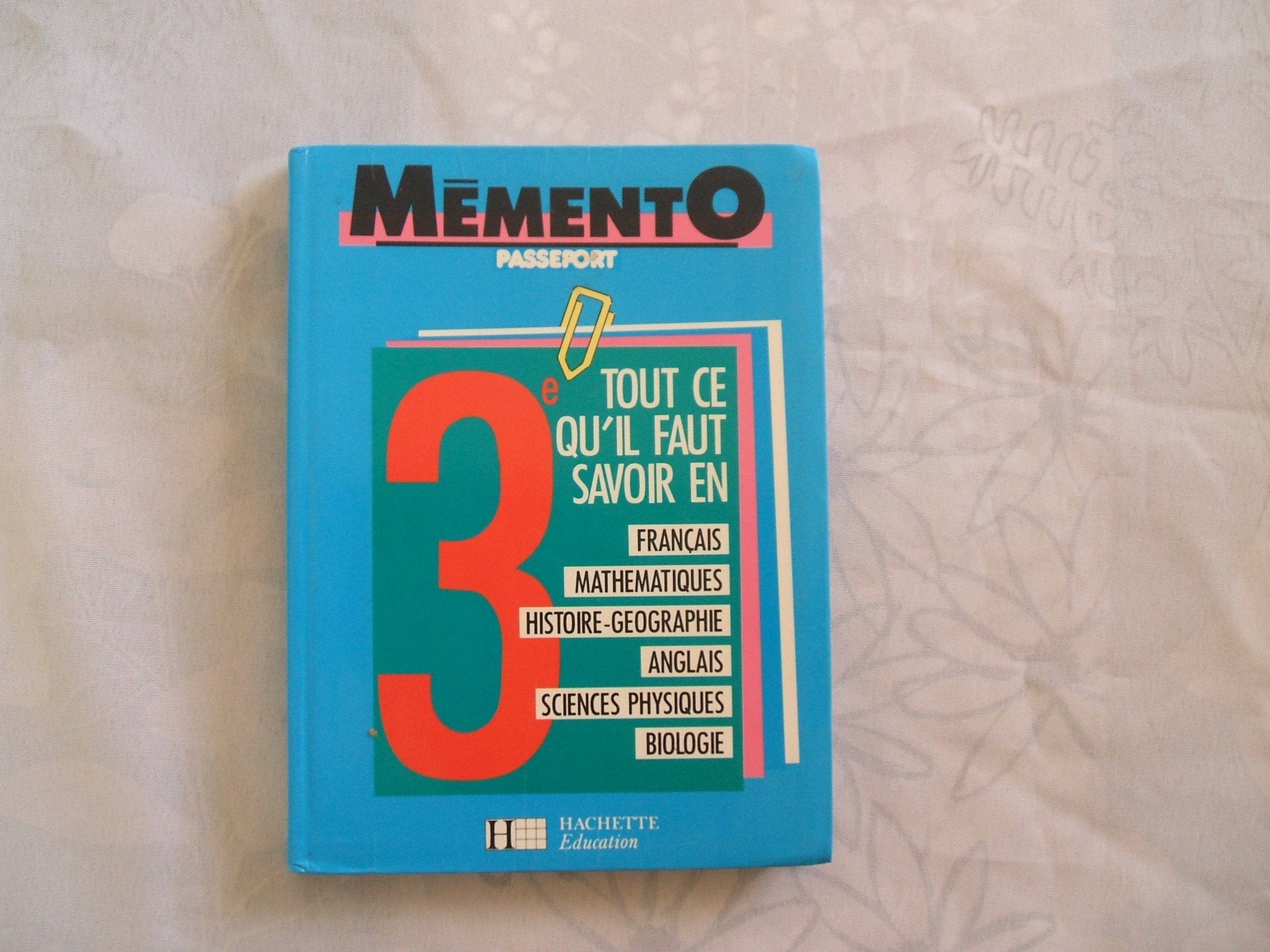 MEMENTO PASSEPORT 3EME 9782010160059