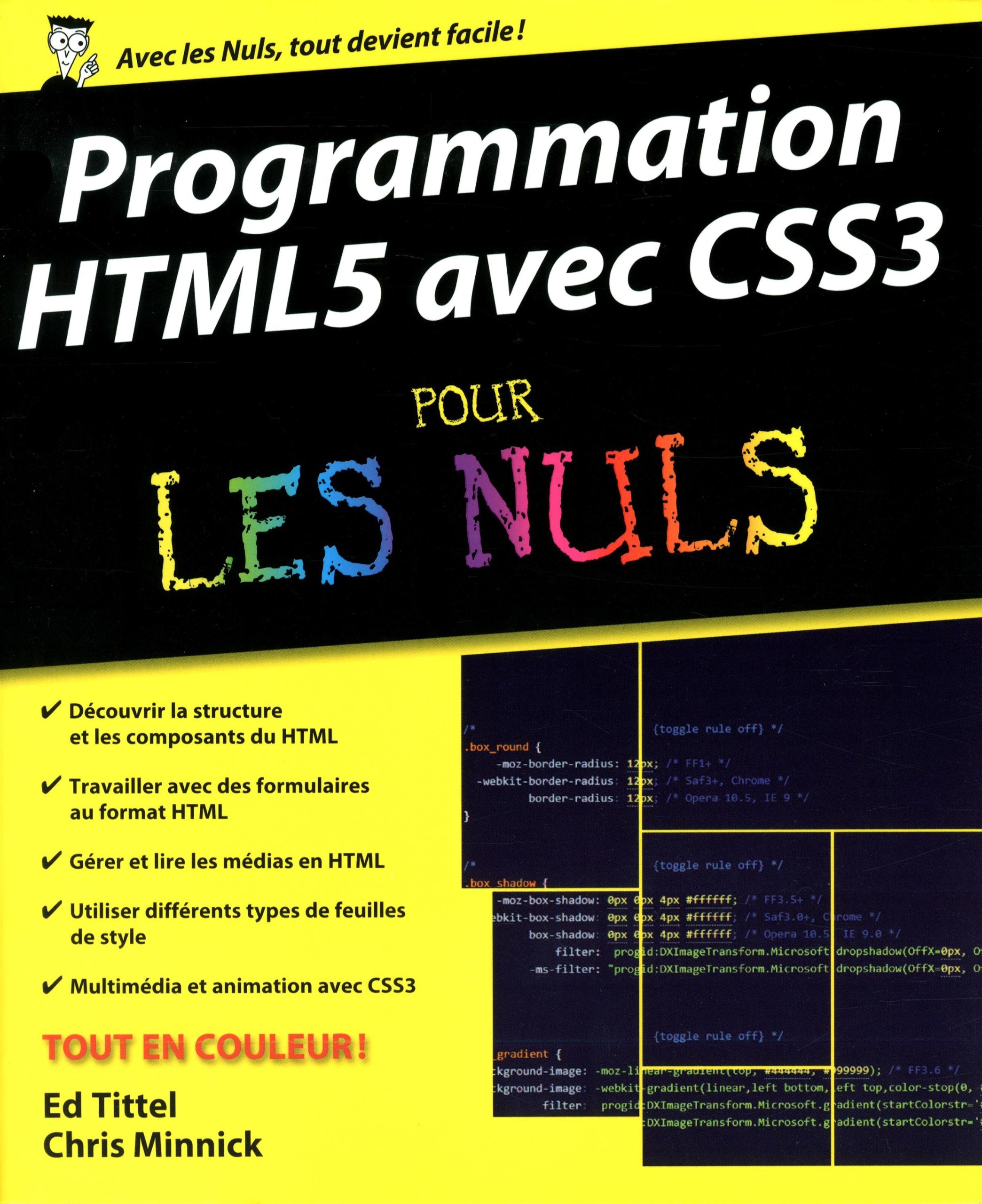 Programmation HTML5 avec CSS3 Pour les Nuls 9782754055789