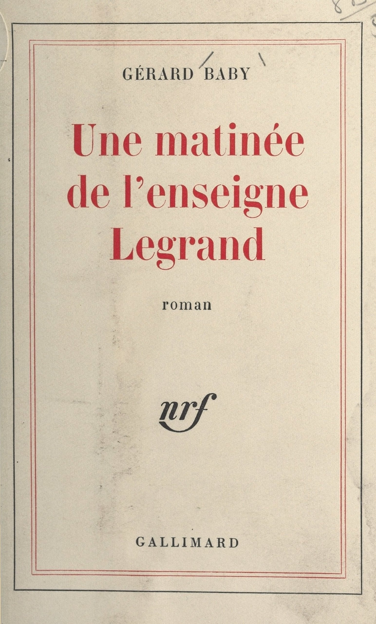 Une matinée de l'enseigne Legrand (Blanche) 