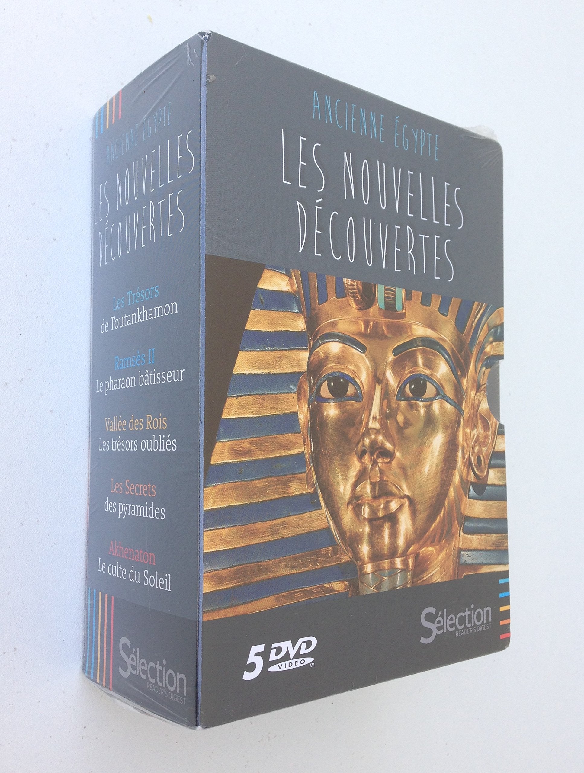 ANCIENNE ÉGYPTE. LES NOUVELLES DÉCOUVERTES (COFFRET 5 DVD): Les trésors de Toutankhamon / Ramsès 2, le pharaon bâtisseur / Vallée des Rois. Les trésors oubliés / Les secrets des pyramides / Akhenaton. Le culte du Soleil 1046330000005