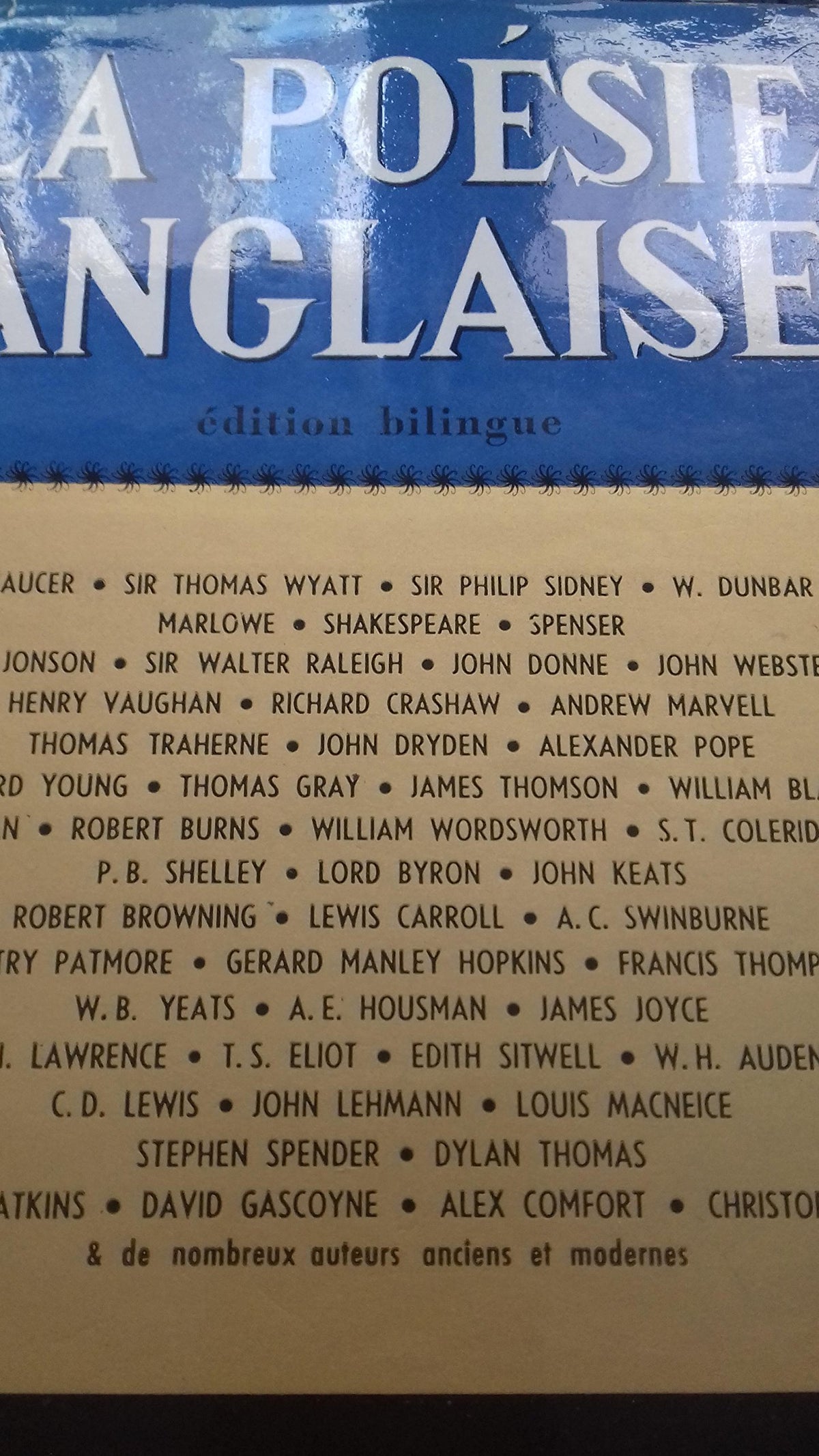 La poésie anglaise. édition bilingue 