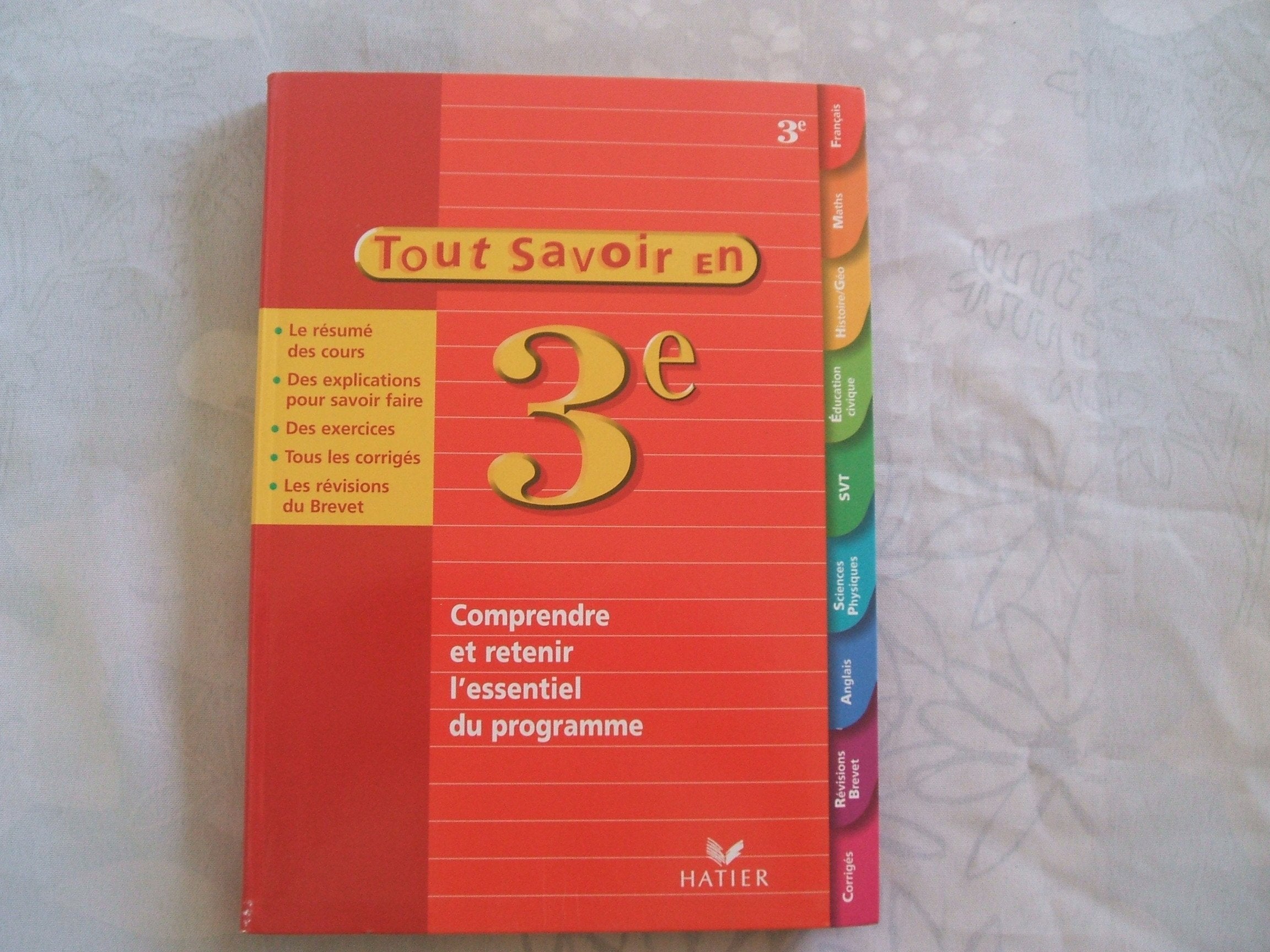Tout savoir en 3e 9782218735417