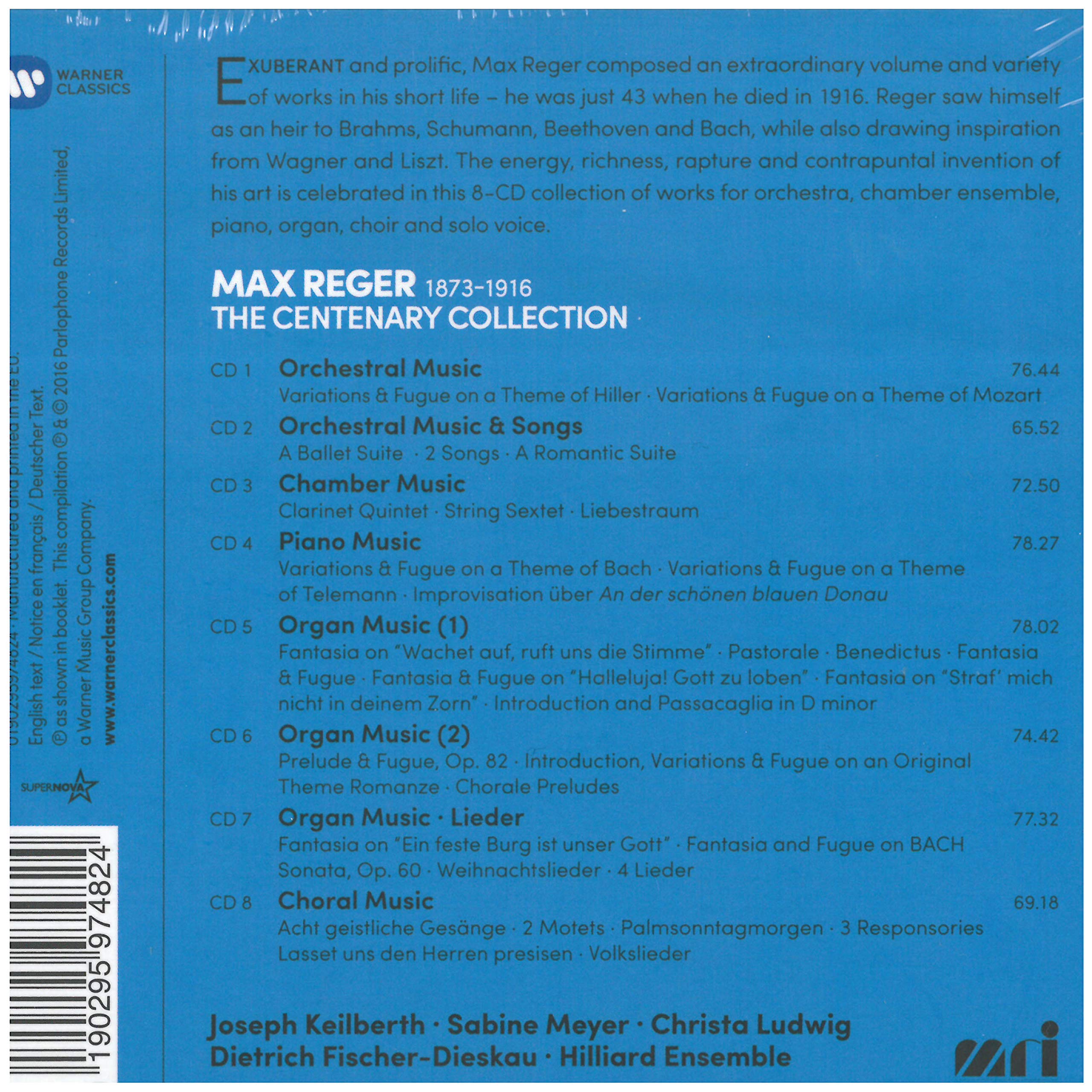 reger coffret du centenaire 0190295974824