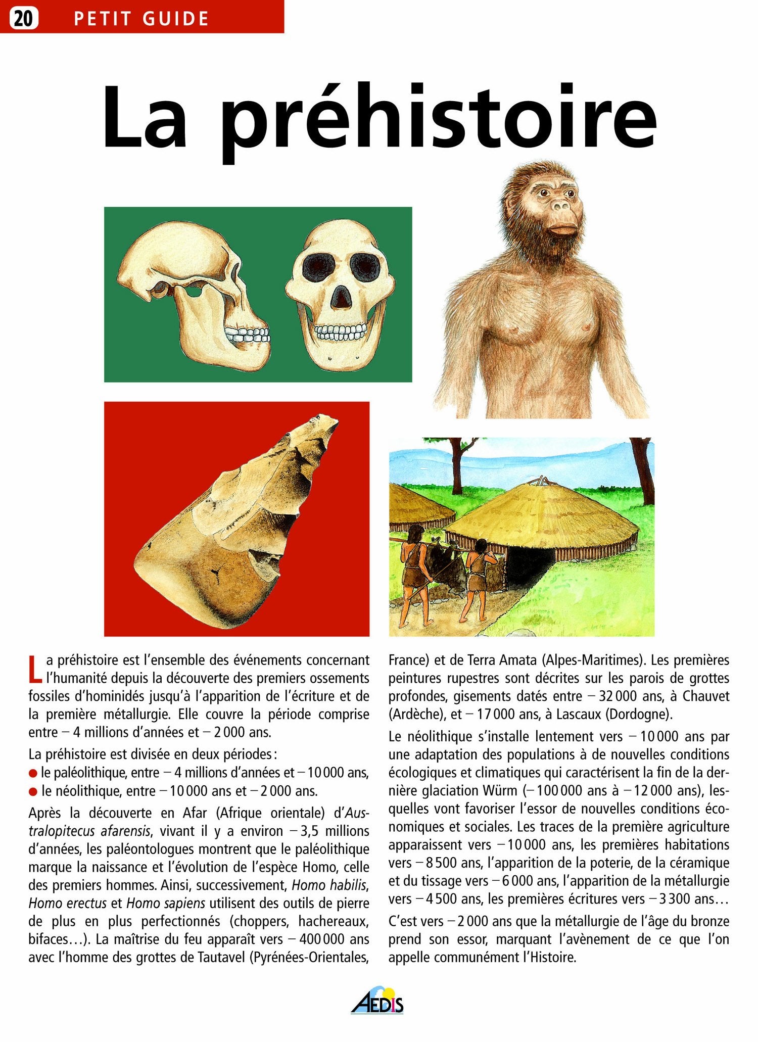 PG020 - La prehistoire. petit guide nø20 9782842590338