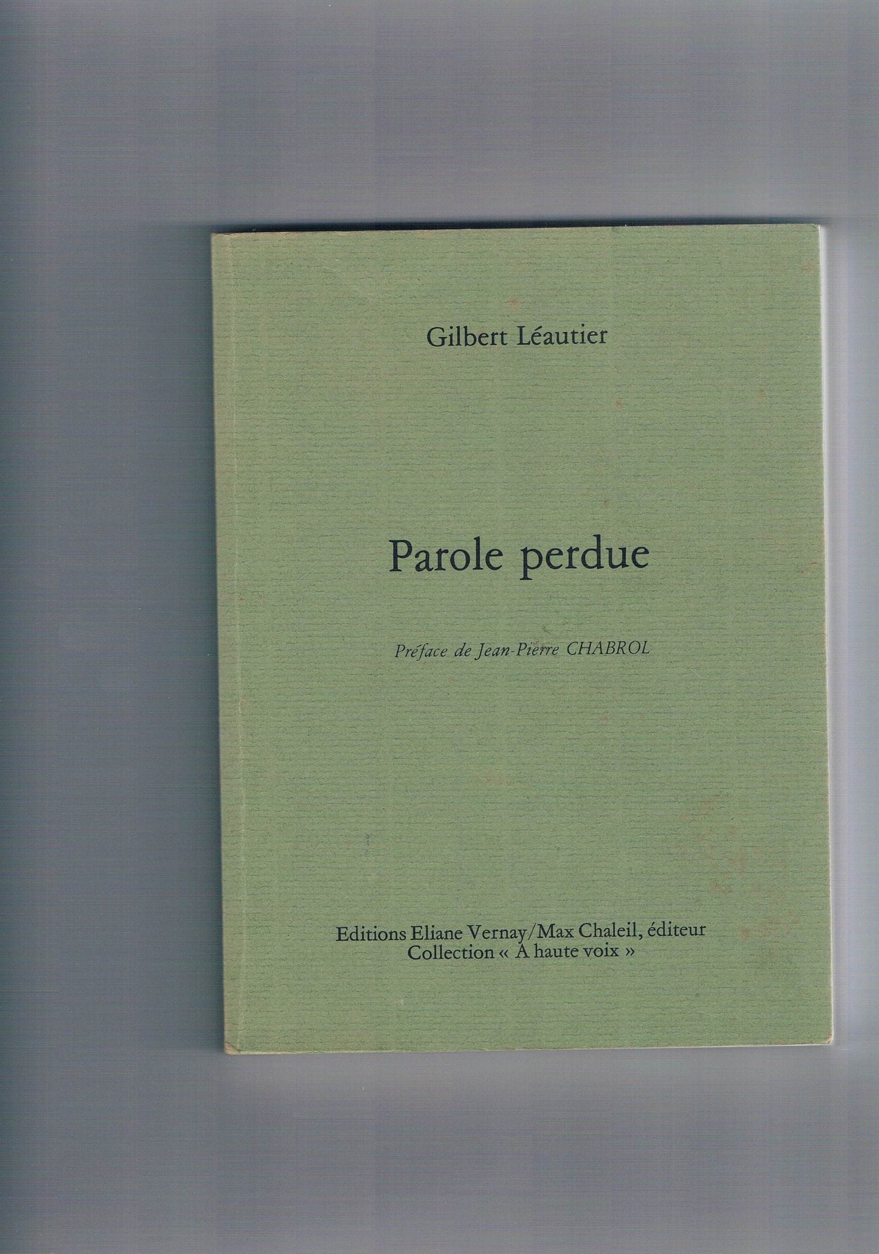 Parole perdue (À haute voix) 