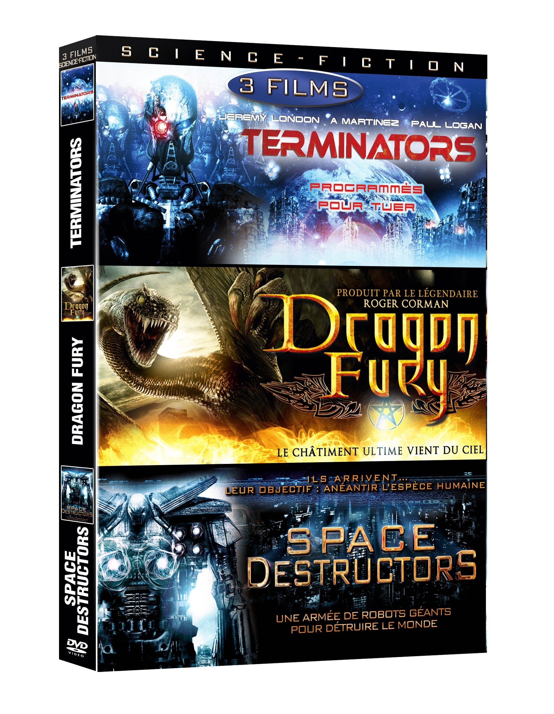 Destruction-Coffret 3 Films : Terminators + Dragon Fury + Space Destructors 3700754102797