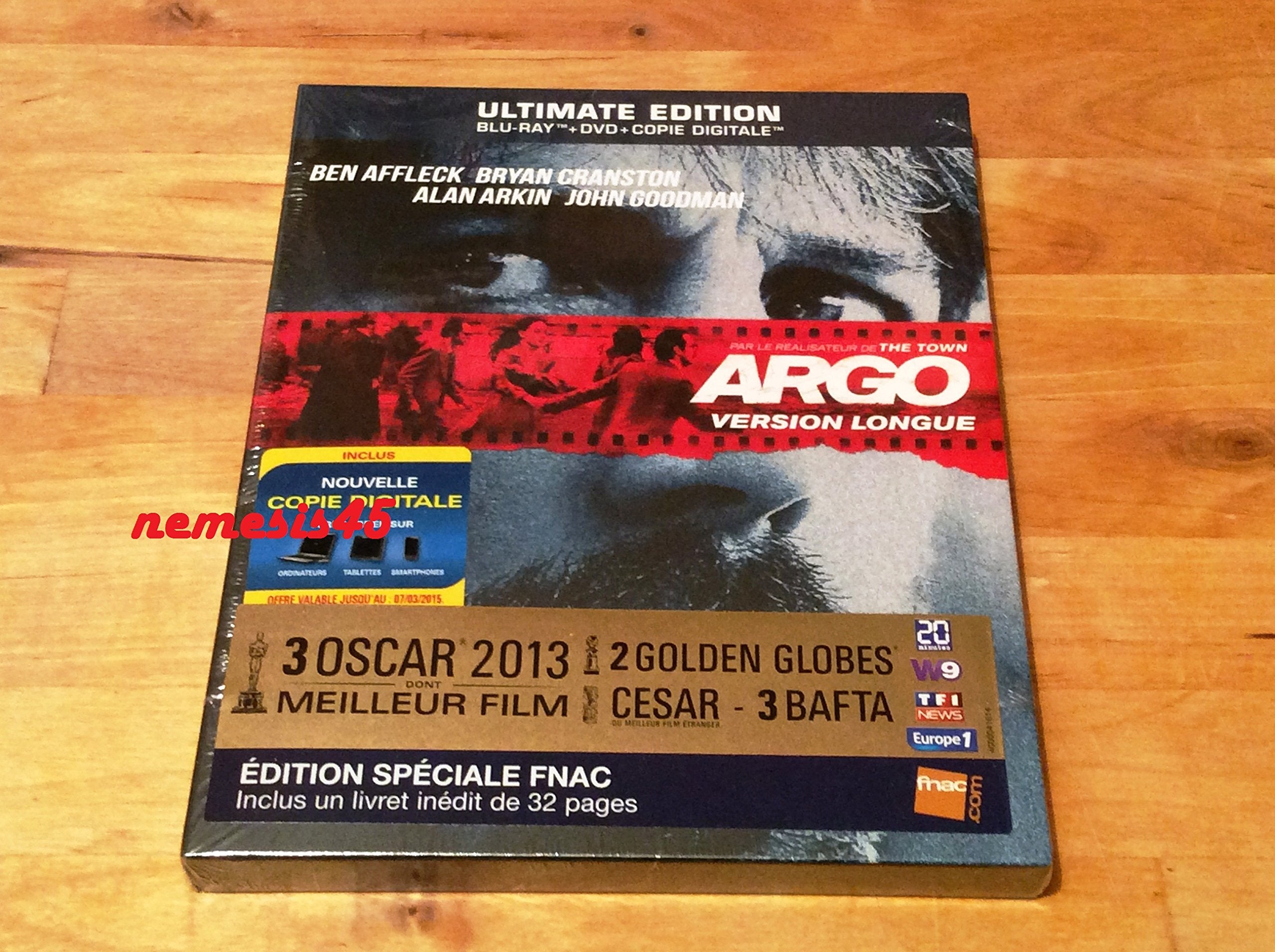 Argo - Blu-ray + DVD + Copie digitale [Blu-ray] (Ultimate Edition) [Ultimate Edition - Blu-ray + DVD + Copie digitale - Version longue] 5051889367062