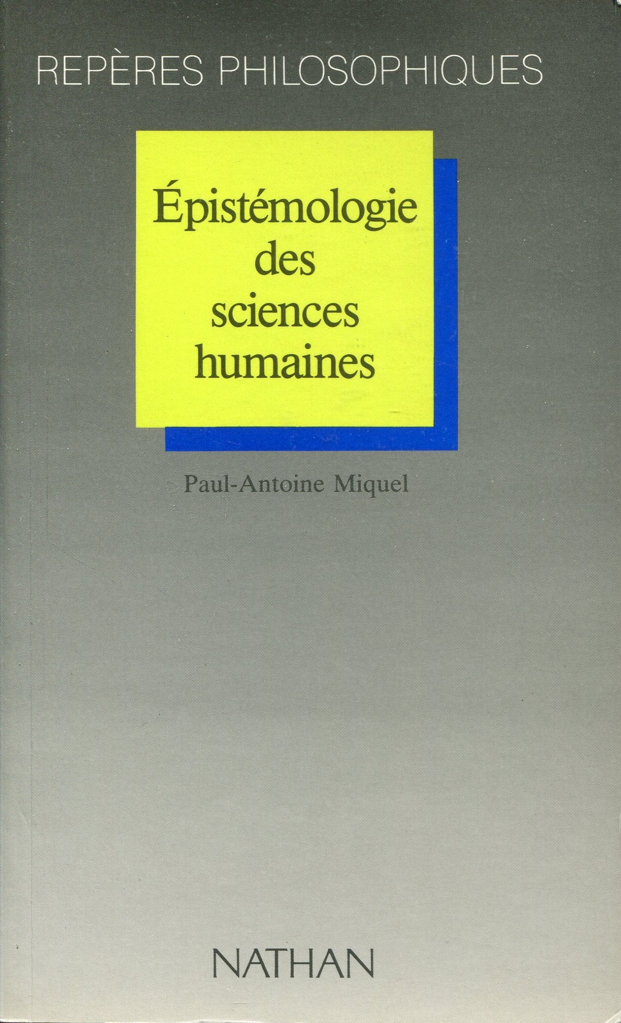 Épistémologie des sciences humaines 9782091759135