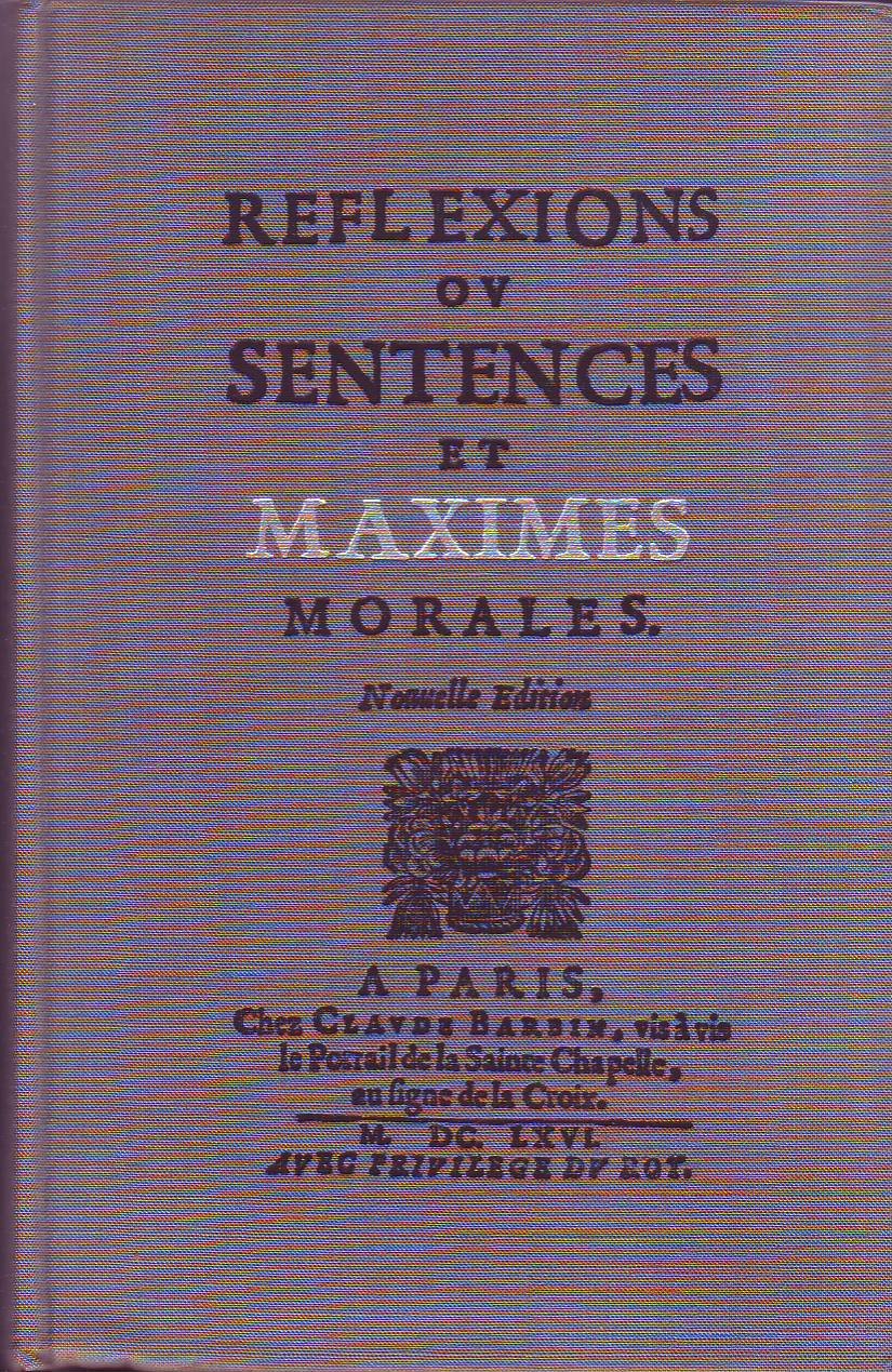 Maximes et réflexions. texte présenté par roland barthes. 