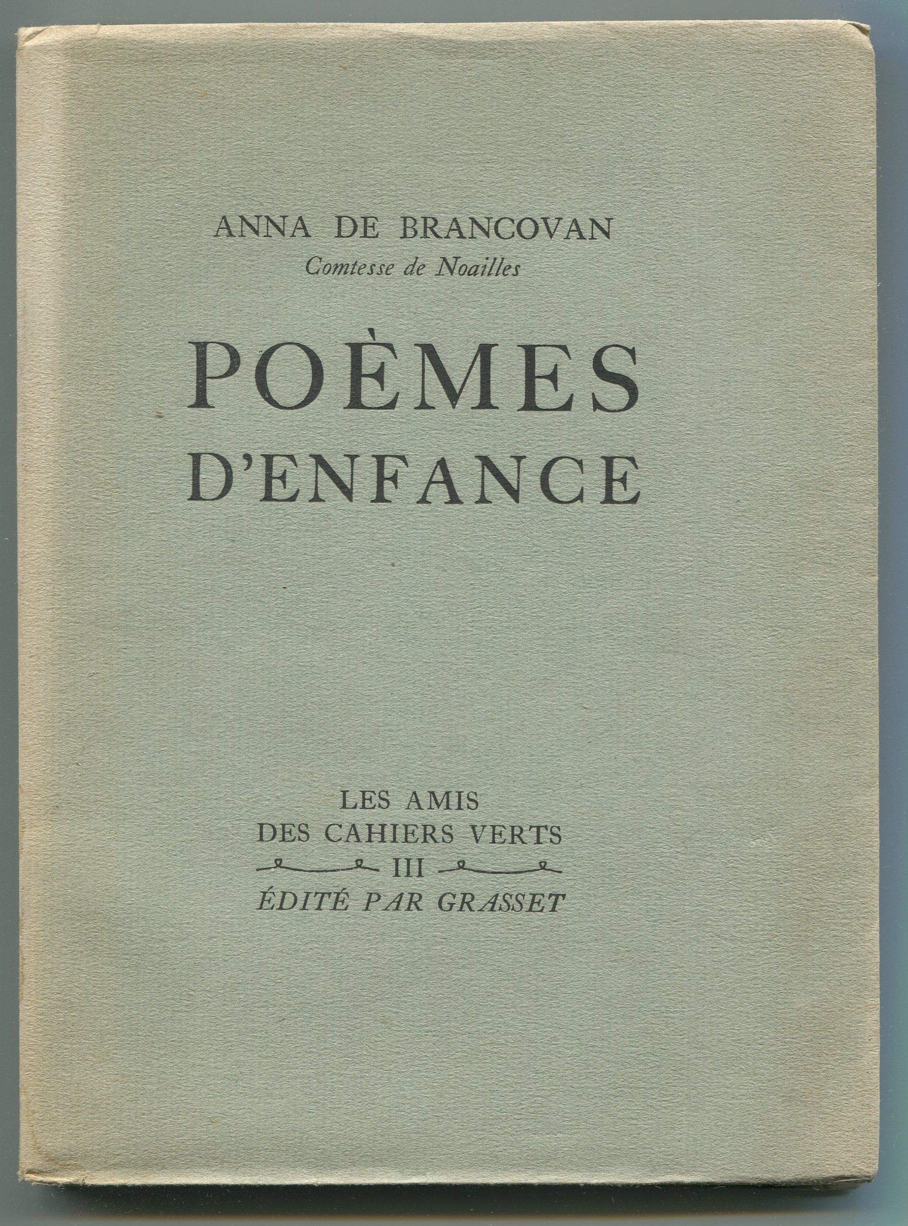 Poèmes d'enfance. 