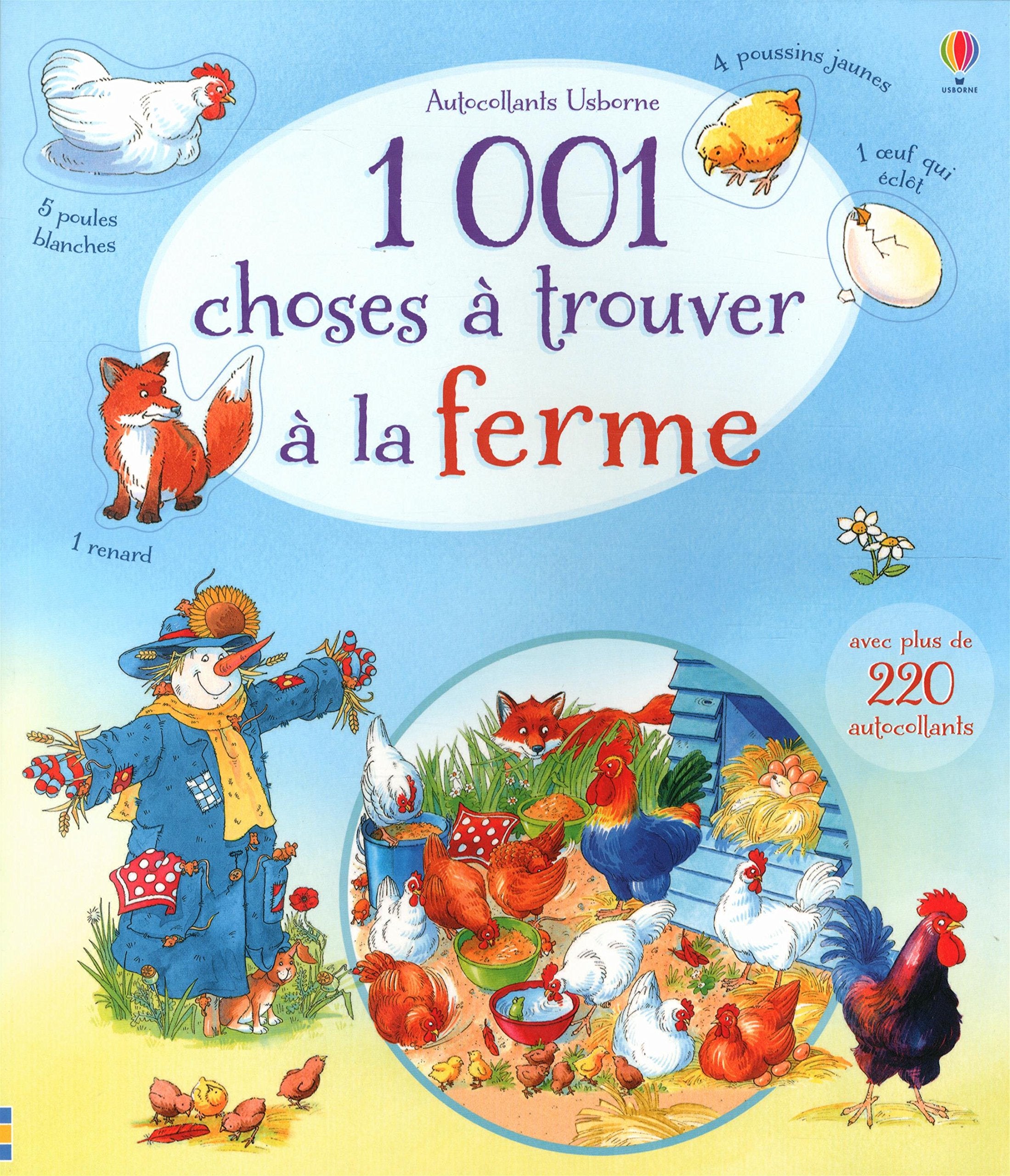1001 choses à trouver à la ferme - Autocollants Usborne 9781409589150