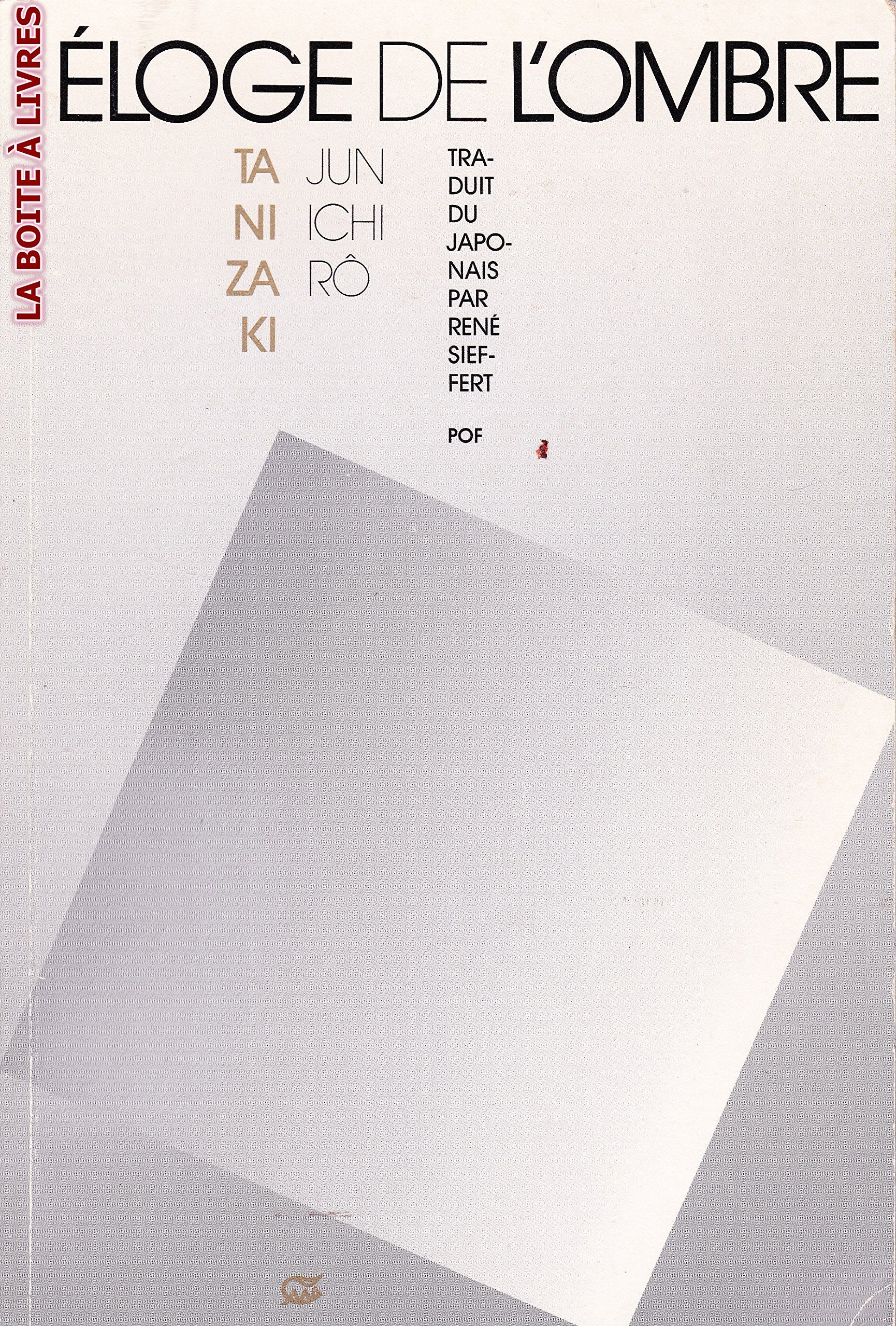 L'éloge de l'ombre 9782716902687