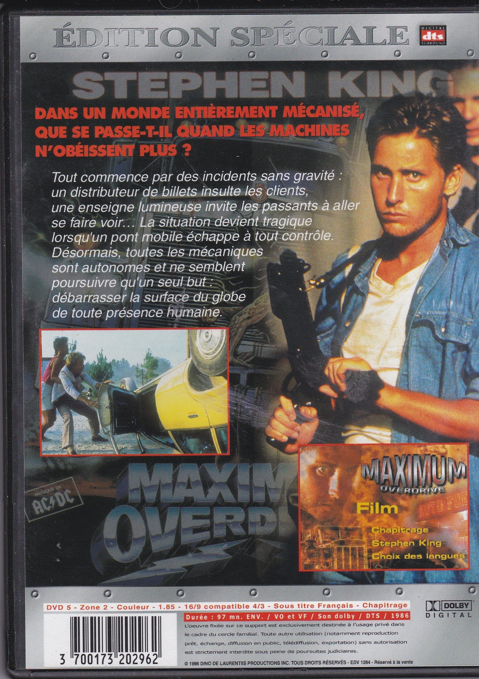 Maximum Overdrive [Édition Spéciale DTS] 3700173202962