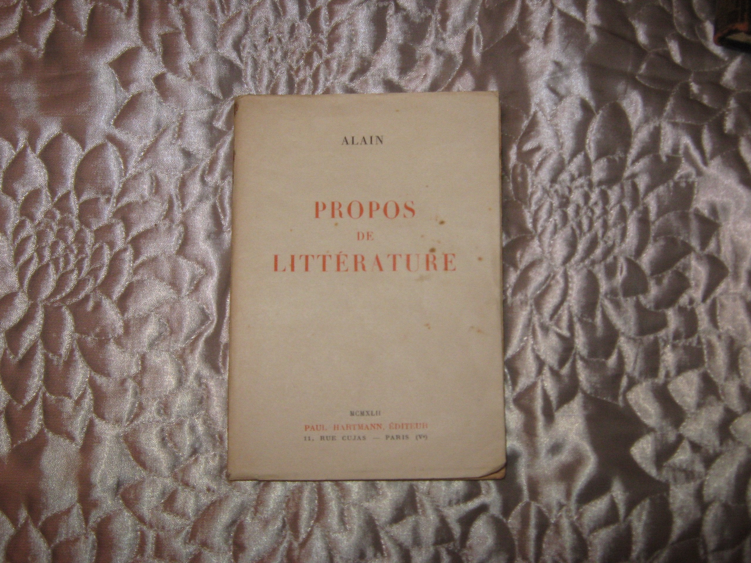 Propos de Litterature 